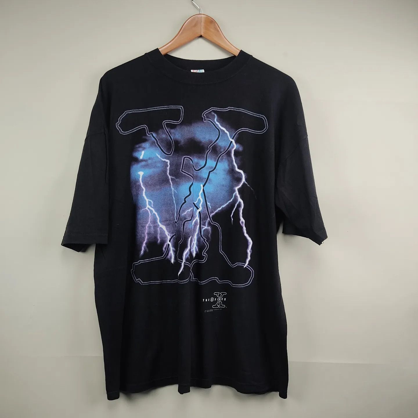 image of Band Tees x Movie 1994 The X Files Thunder in Black, Men's (Size XL)