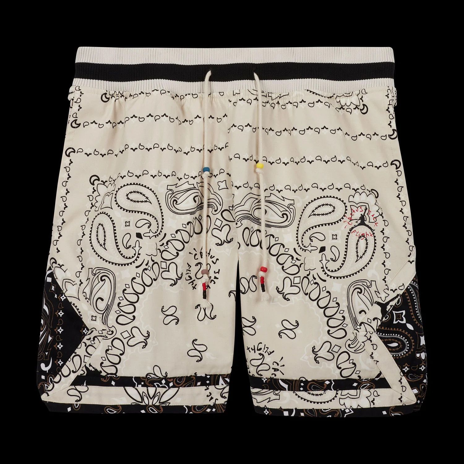 Pre-owned Jordan Travis Scott Travis Scott Jordan Paisley Shorts In Beige