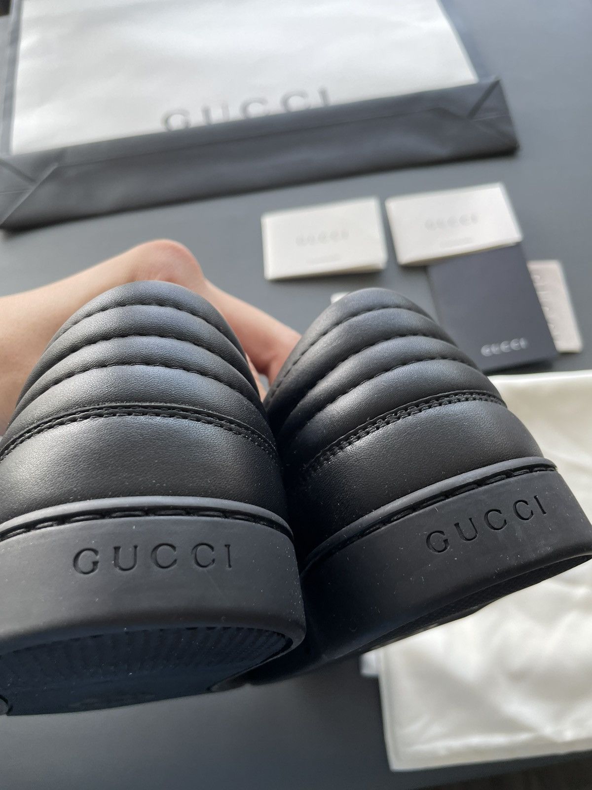Gucci Rare Limited Edition Gucci Supreme Leather Low Top Sneakers Size US 9.5 / EU 42-43 - 16 Thumbnail