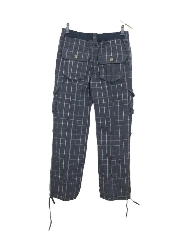 Japanese Brand Adjustable Hem Grid Cargo Streetwear Style Pants Size US 32 / EU 48 - 2 Thumbnail