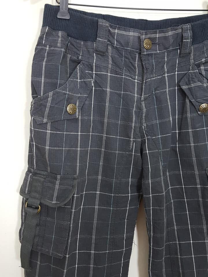Japanese Brand Adjustable Hem Grid Cargo Streetwear Style Pants Size US 32 / EU 48 - 3 Thumbnail