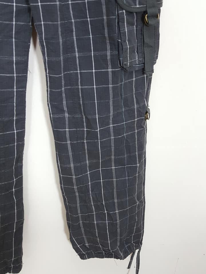 Japanese Brand Adjustable Hem Grid Cargo Streetwear Style Pants Size US 32 / EU 48 - 7 Thumbnail