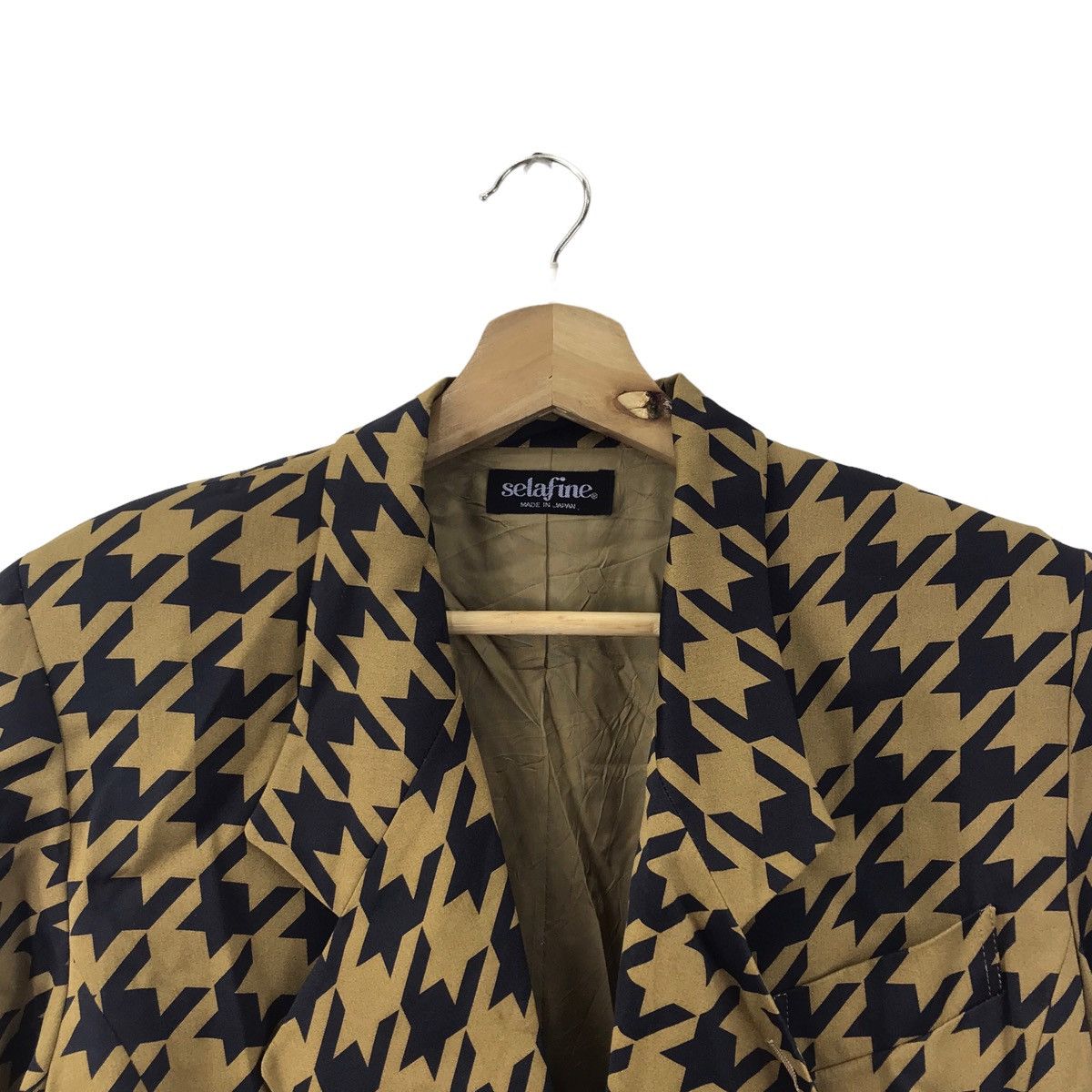 Japanese Brand SELAFINE Japanese Brand Overprint Gold Navy Blazer Coat Size XS / US 0-2 / IT 36-38 - 2 Thumbnail