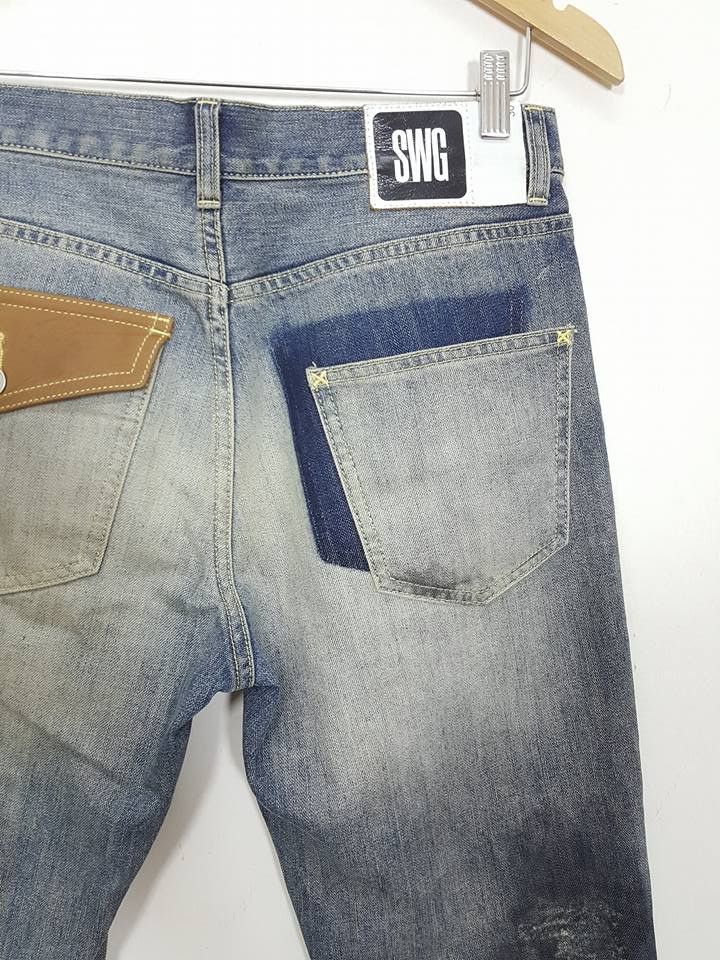 Swagger Ripped Rugged Distressed Denim Pant Size US 30 / EU 46 - 6 Thumbnail