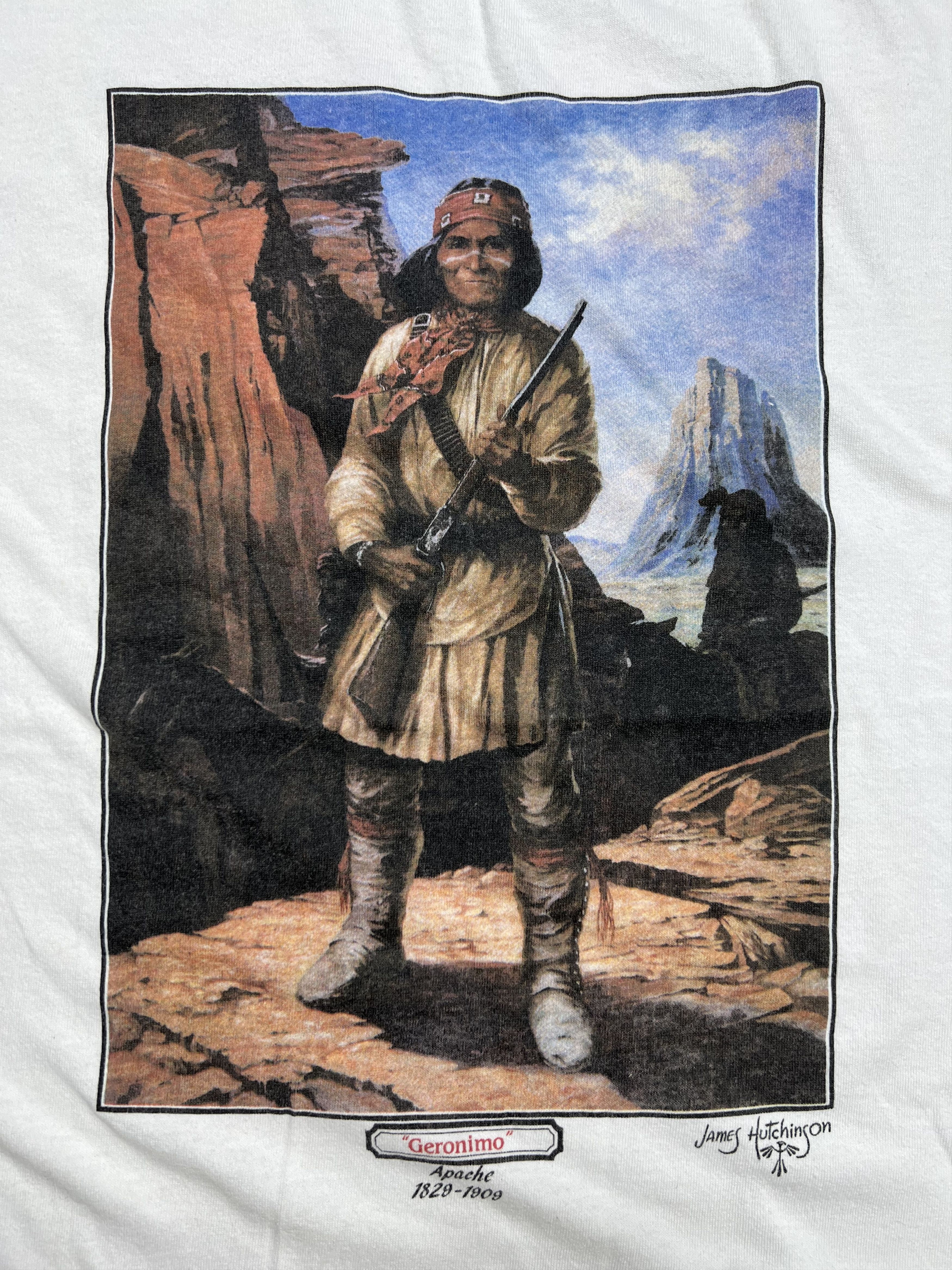 Vintage Vtg Geronimo Apache Native American Outback Art (L) GTMA163 Size US L / EU 52-54 / 3 - 2 Thumbnail