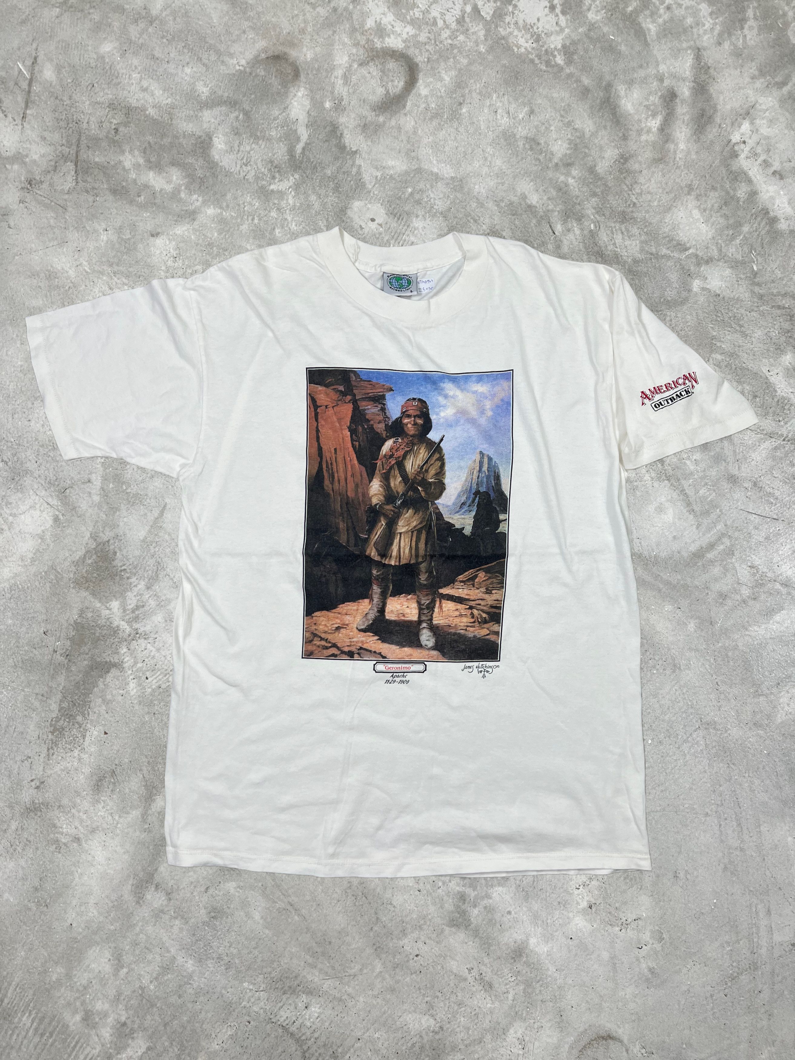 Vintage Vtg Geronimo Apache Native American Outback Art (L) GTMA163 Size US L / EU 52-54 / 3 - 1 Thumbnail
