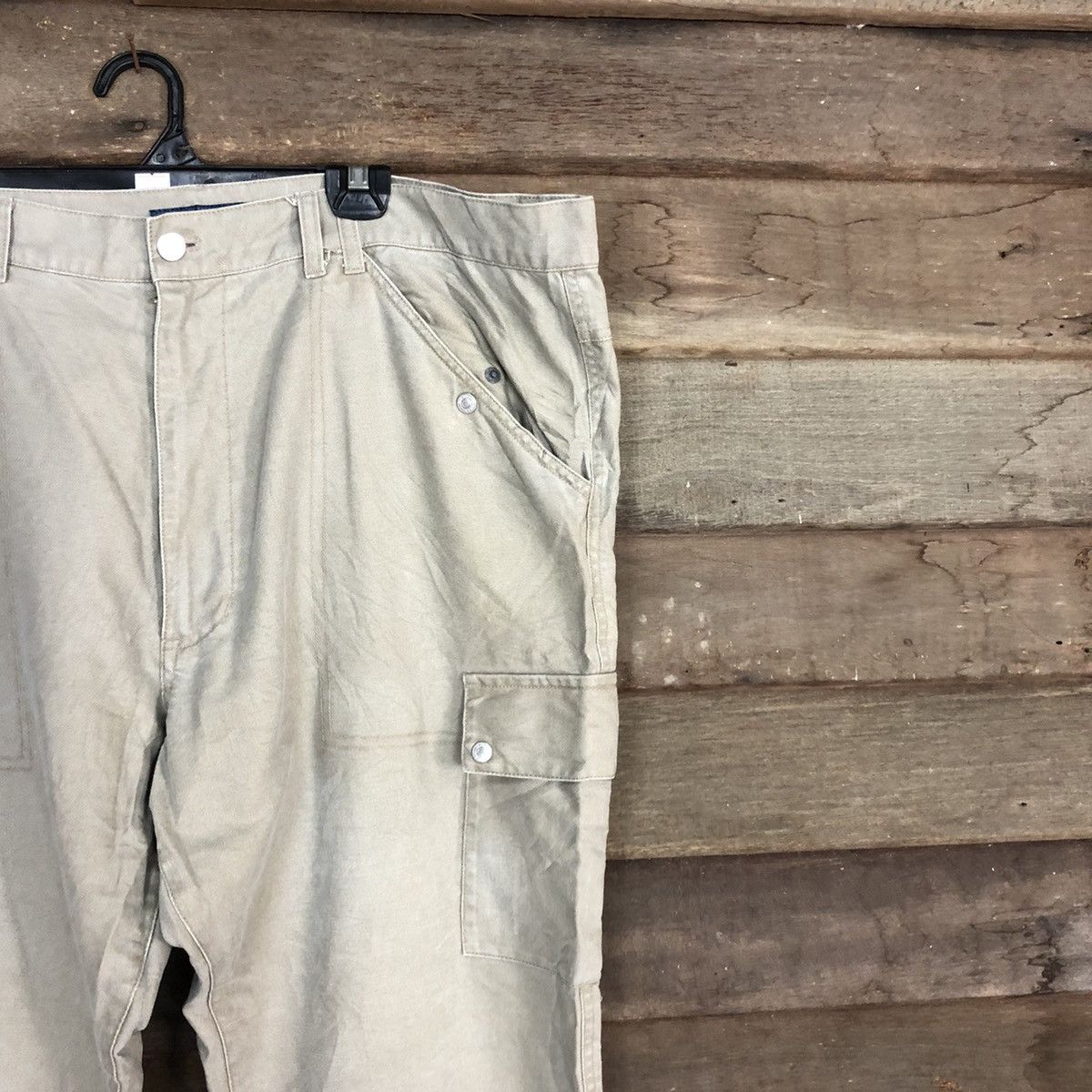 Japanese Brand Otarie Light Grey Multipocket Tactical Cargo Pants #c962 Size US 41 - 5 Thumbnail