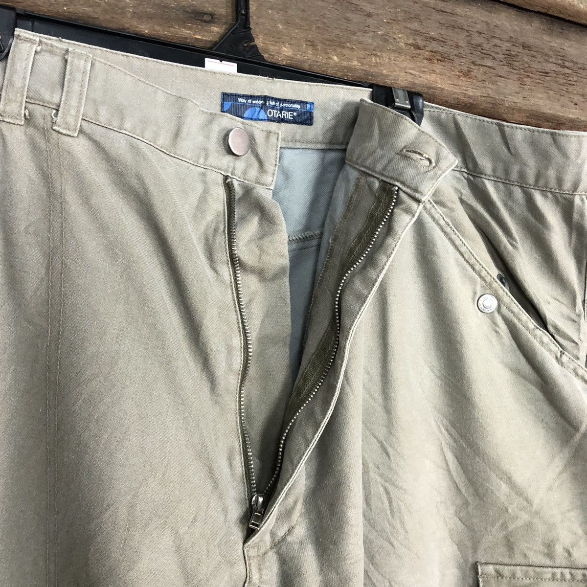 Japanese Brand Otarie Light Grey Multipocket Tactical Cargo Pants #c962 Size US 41 - 7 Thumbnail