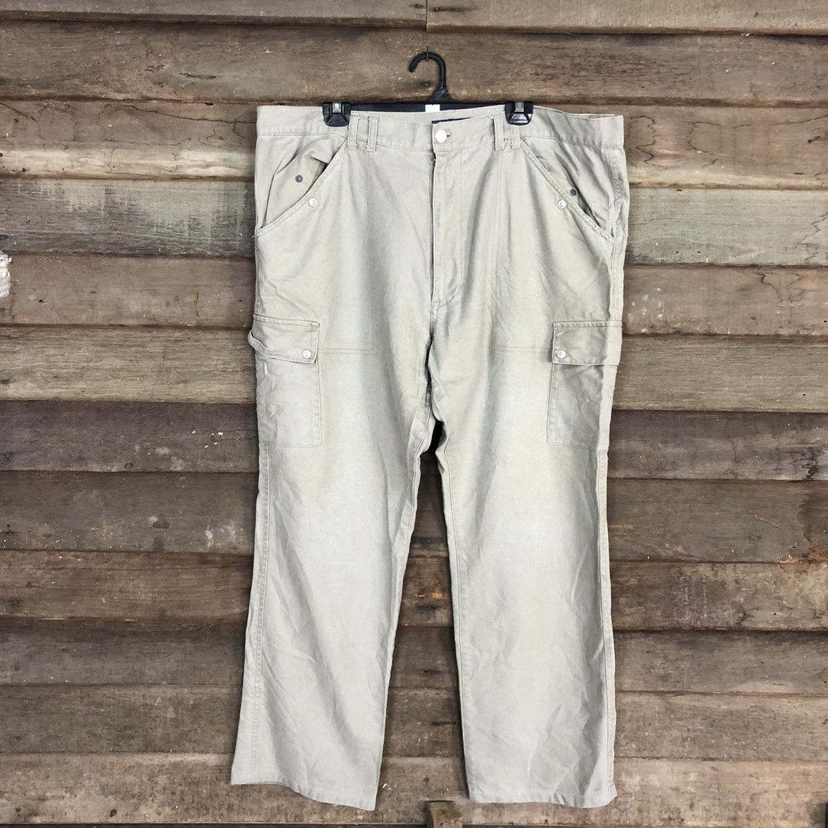 Japanese Brand Otarie Light Grey Multipocket Tactical Cargo Pants #c962 Size US 41 - 1 Thumbnail