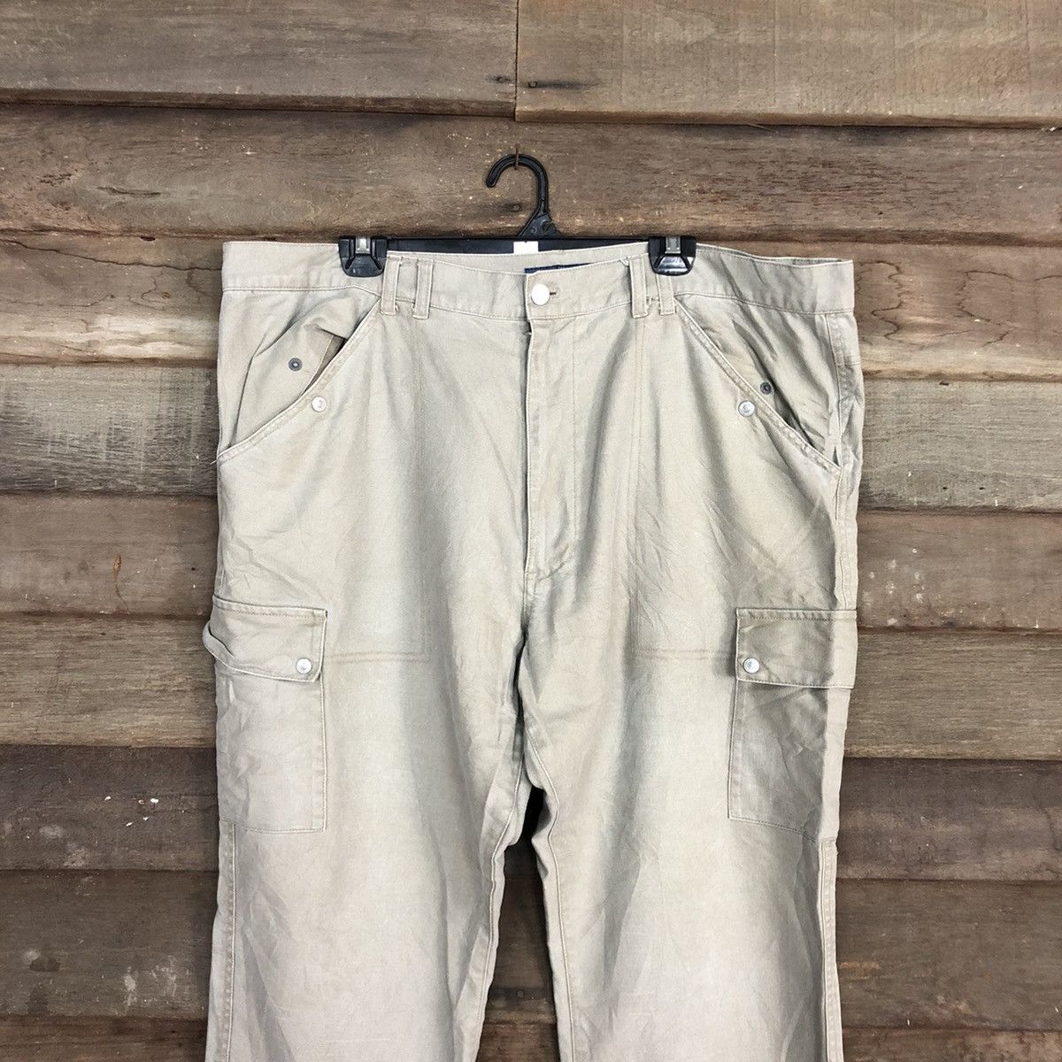 Japanese Brand Otarie Light Grey Multipocket Tactical Cargo Pants #c962 Size US 41 - 2 Thumbnail