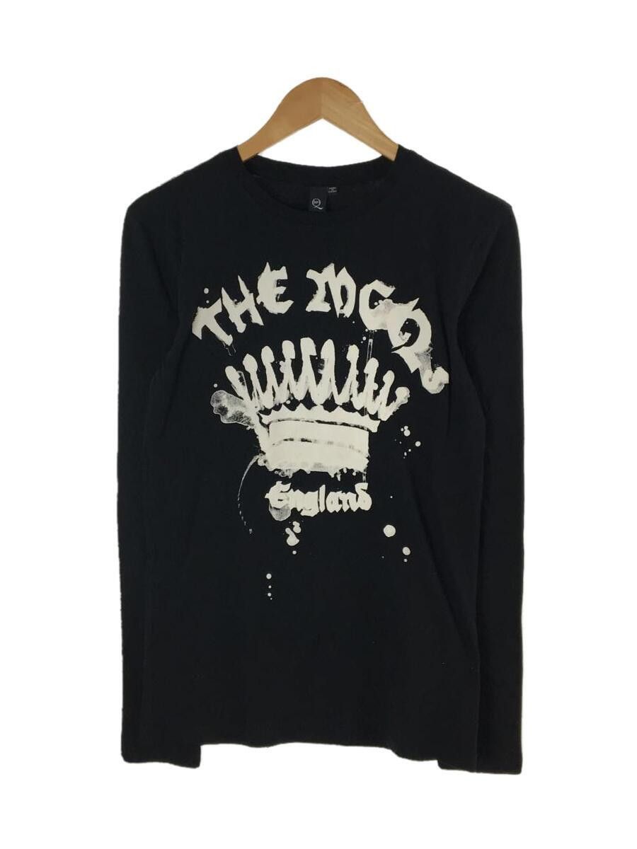 image of Alexander Mcqueen Crown Paint Long Sleeve Tee in Black, Men's (Size XS)