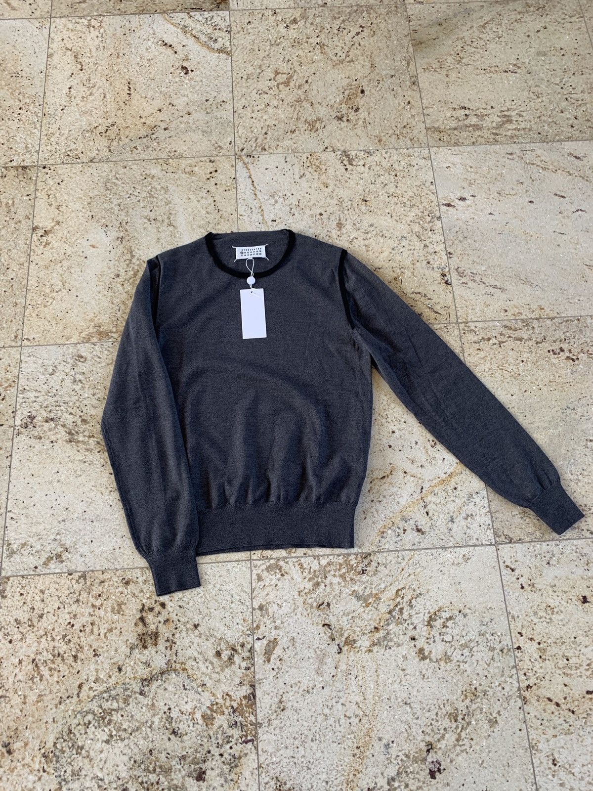 Maison Margiela Grey Knitwear With Black Trim Size US M / EU 48-50 / 2 - 2 Thumbnail