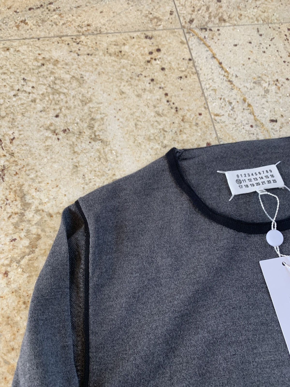 Maison Margiela Grey Knitwear With Black Trim Size US M / EU 48-50 / 2 - 7 Thumbnail