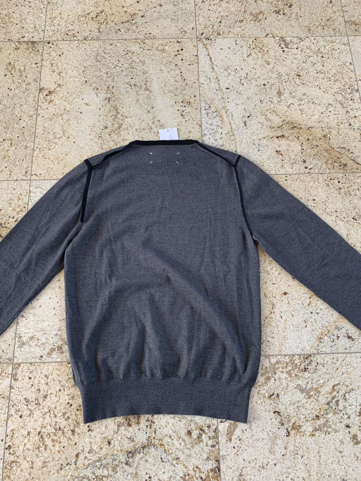 Maison Margiela Grey Knitwear With Black Trim Size US M / EU 48-50 / 2 - 13 Thumbnail