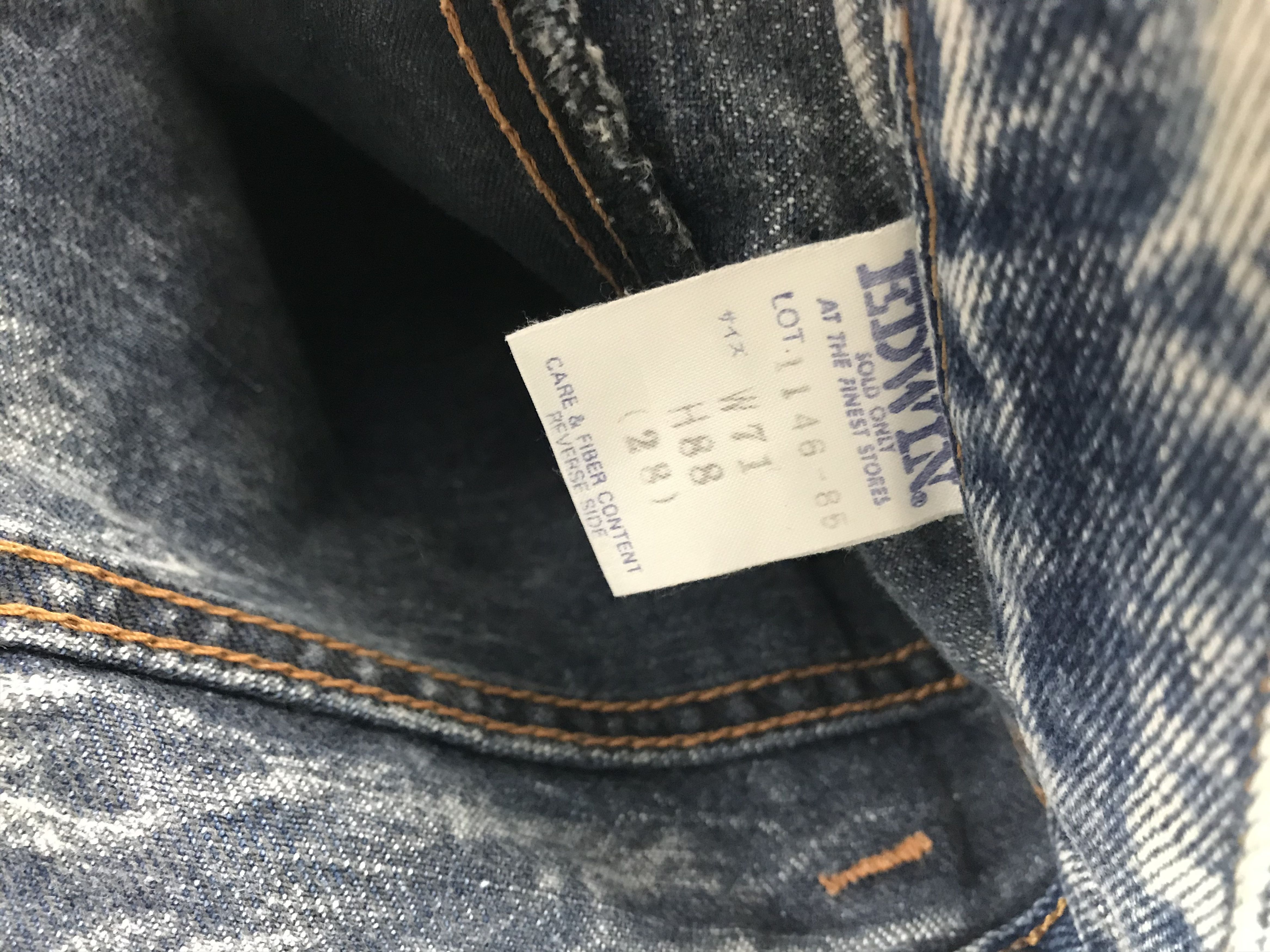 Japanese Brand × Vintage RARE' Edwin denim jeans asid wash blue Size US 26 / EU 42 - 7 Thumbnail