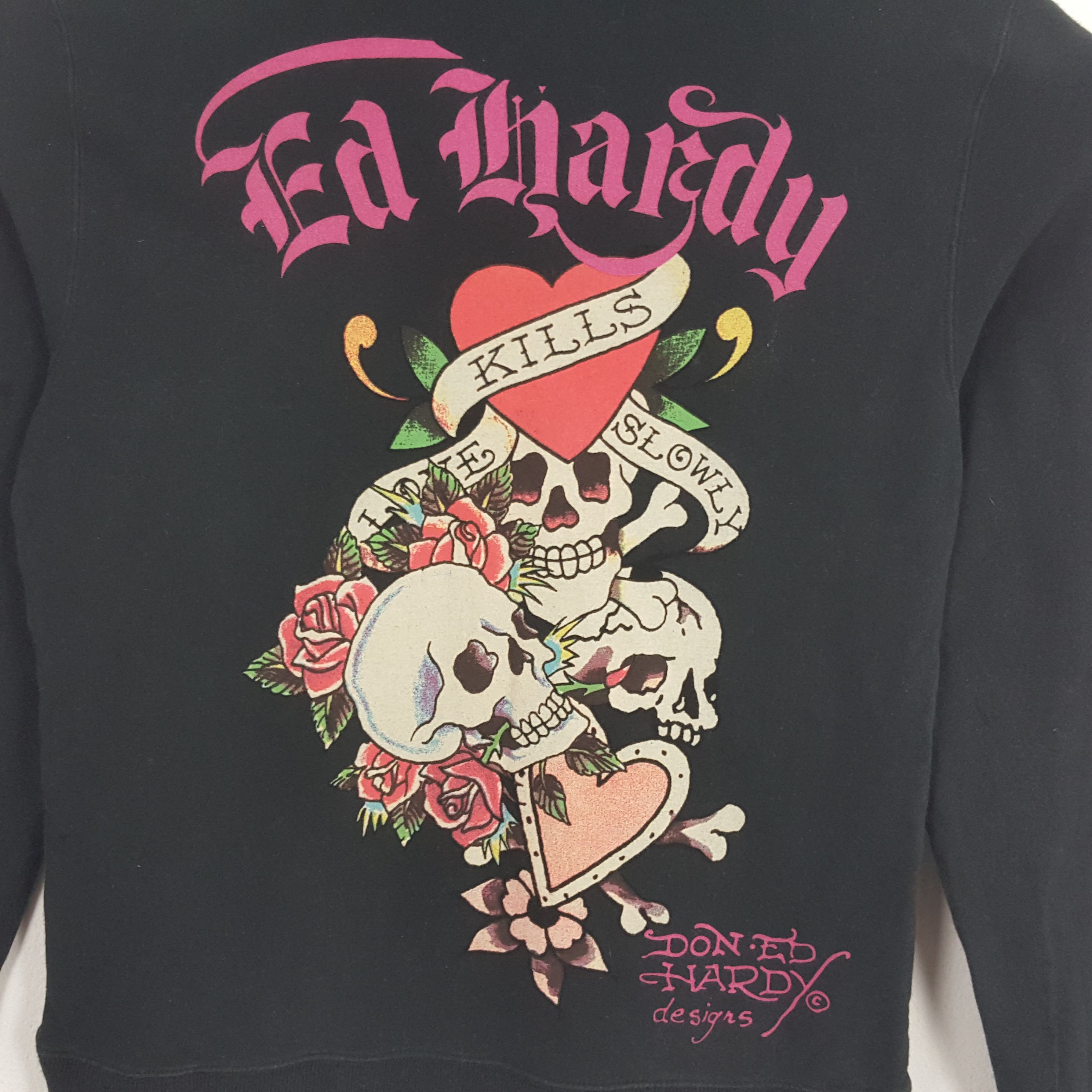 Christian Audigier × Ed Hardy × Vintage Vintage ED HARDY by Christian Audigier Designer Hoodies Size US XS / EU 42 / 0 - 2 Thumbnail