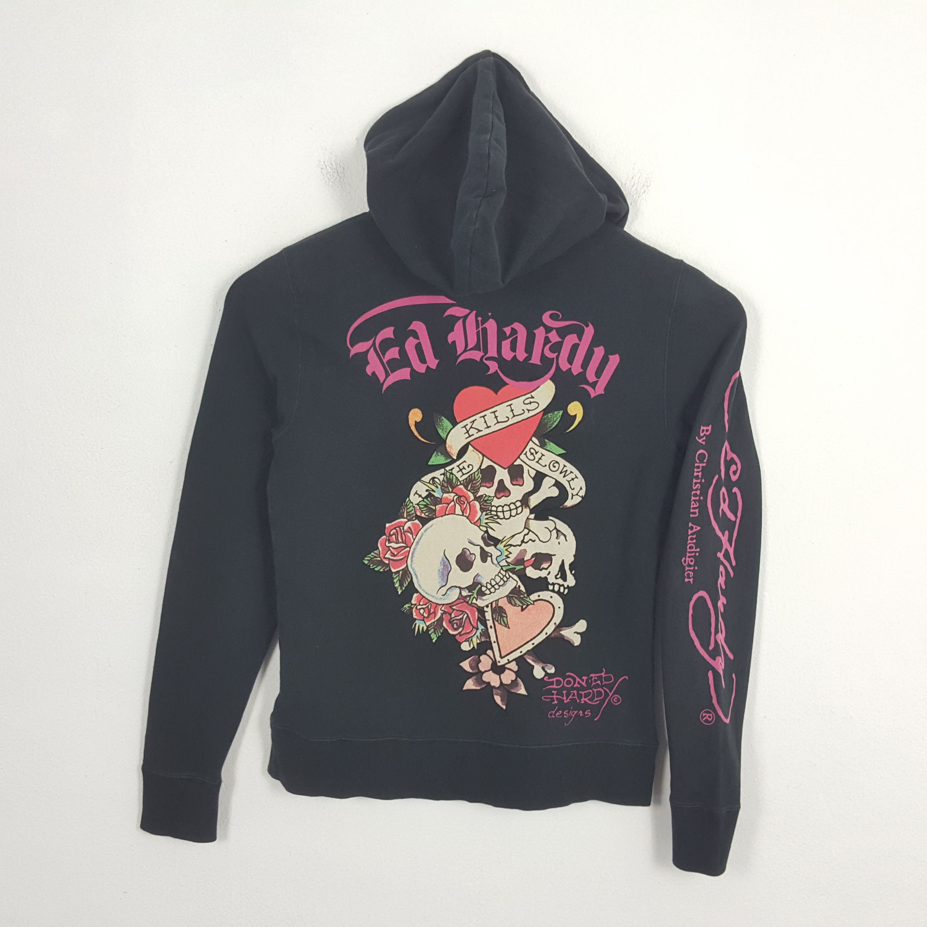 Christian Audigier × Ed Hardy × Vintage Vintage ED HARDY by Christian Audigier Designer Hoodies Size US XS / EU 42 / 0 - 1 Thumbnail
