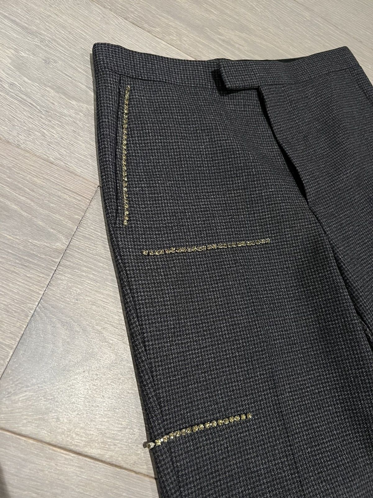 Raf Simons Extremely Rare SS19 Crystal Embellished Wool Trousers Size US 30 / EU 46 - 2 Thumbnail