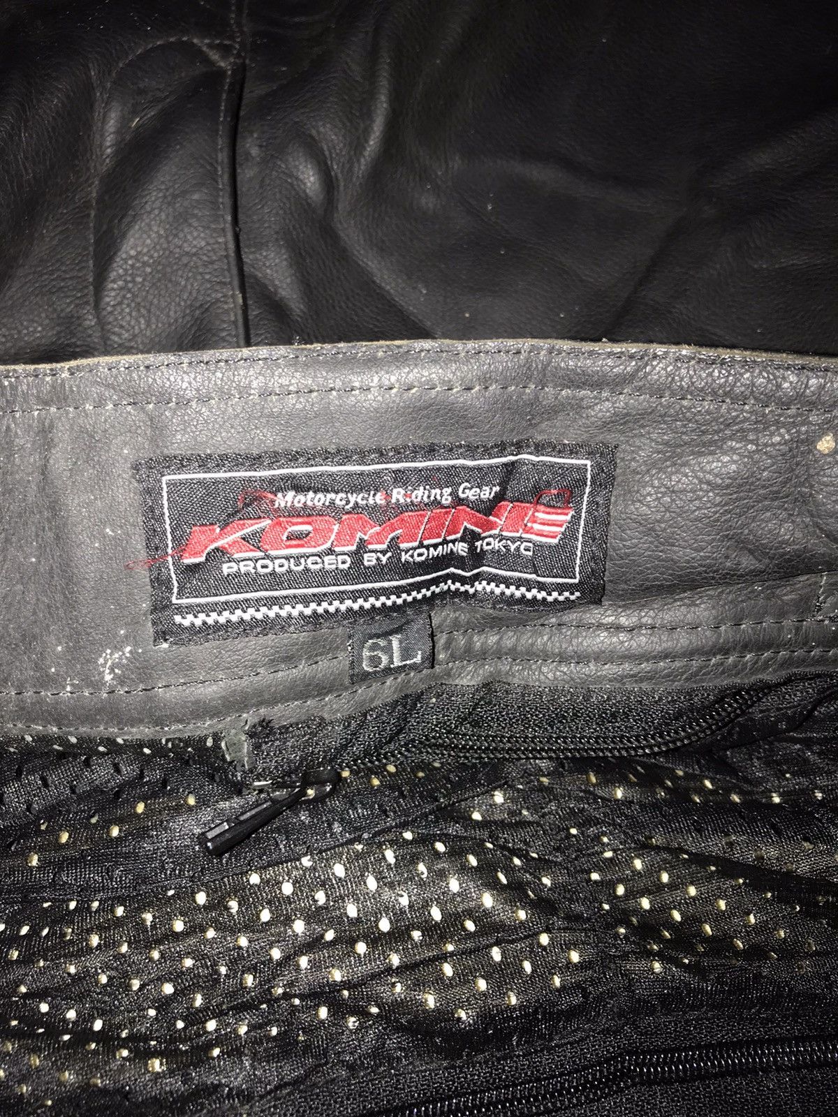 Genuine Leather Japanese Komine Motorcycle Riding Gear Leather Pants Size US 38 / EU 54 - 3 Thumbnail