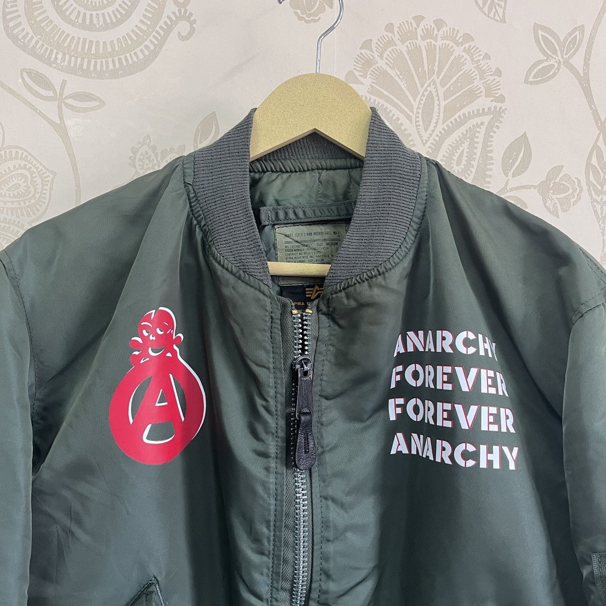 Alpha Industries × Vintage Grails Alpha Industries AFFA Printed Anarchy Forever Bomber Size US M / EU 48-50 / 2 - 23 Thumbnail