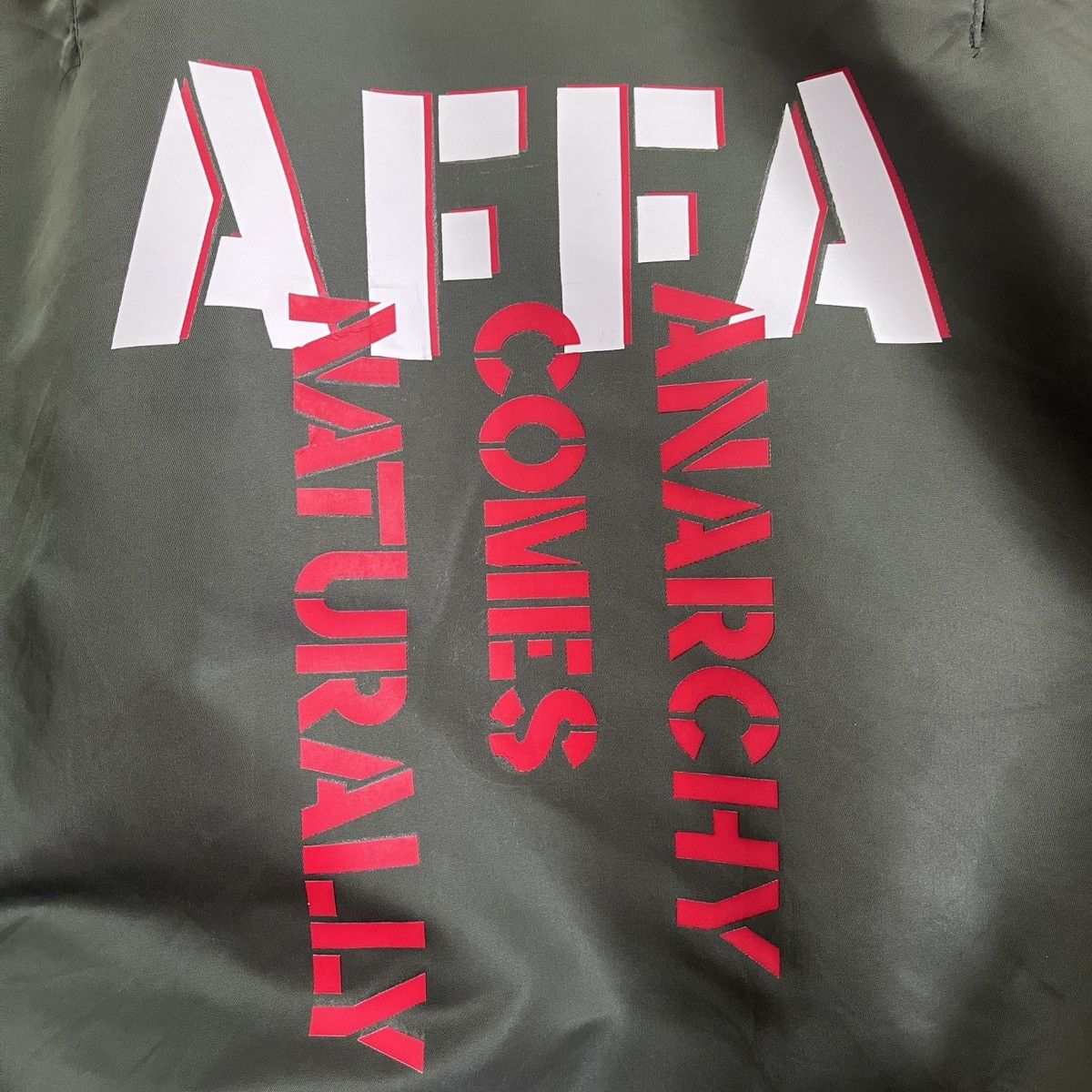 Alpha Industries × Vintage Grails Alpha Industries AFFA Printed Anarchy Forever Bomber Size US M / EU 48-50 / 2 - 15 Thumbnail