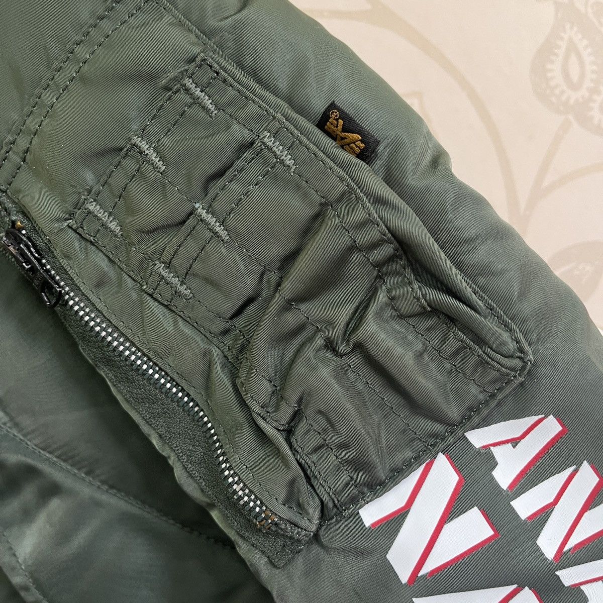 Alpha Industries × Vintage Grails Alpha Industries AFFA Printed Anarchy Forever Bomber Size US M / EU 48-50 / 2 - 19 Thumbnail