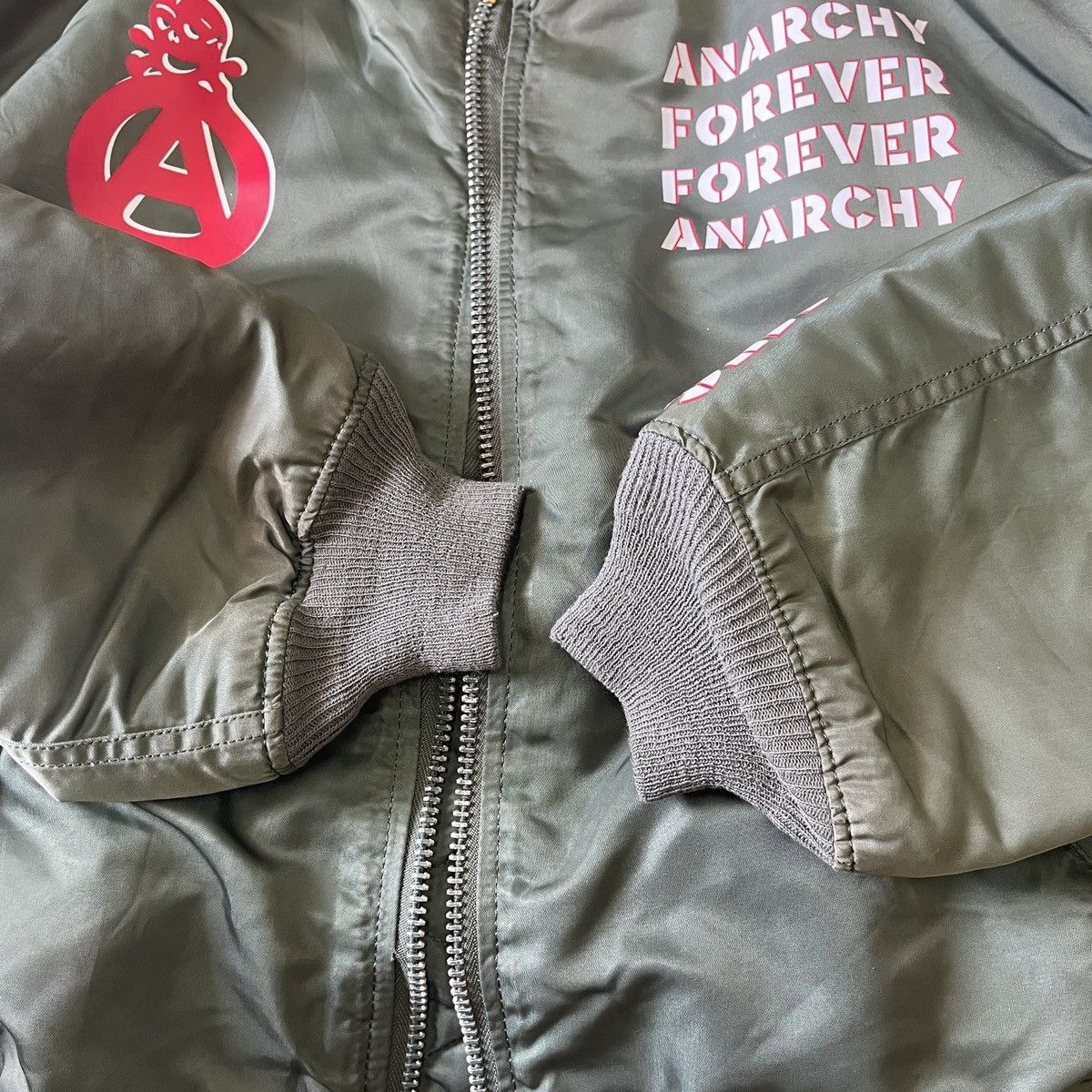 Alpha Industries × Vintage Grails Alpha Industries AFFA Printed Anarchy Forever Bomber Size US M / EU 48-50 / 2 - 17 Thumbnail