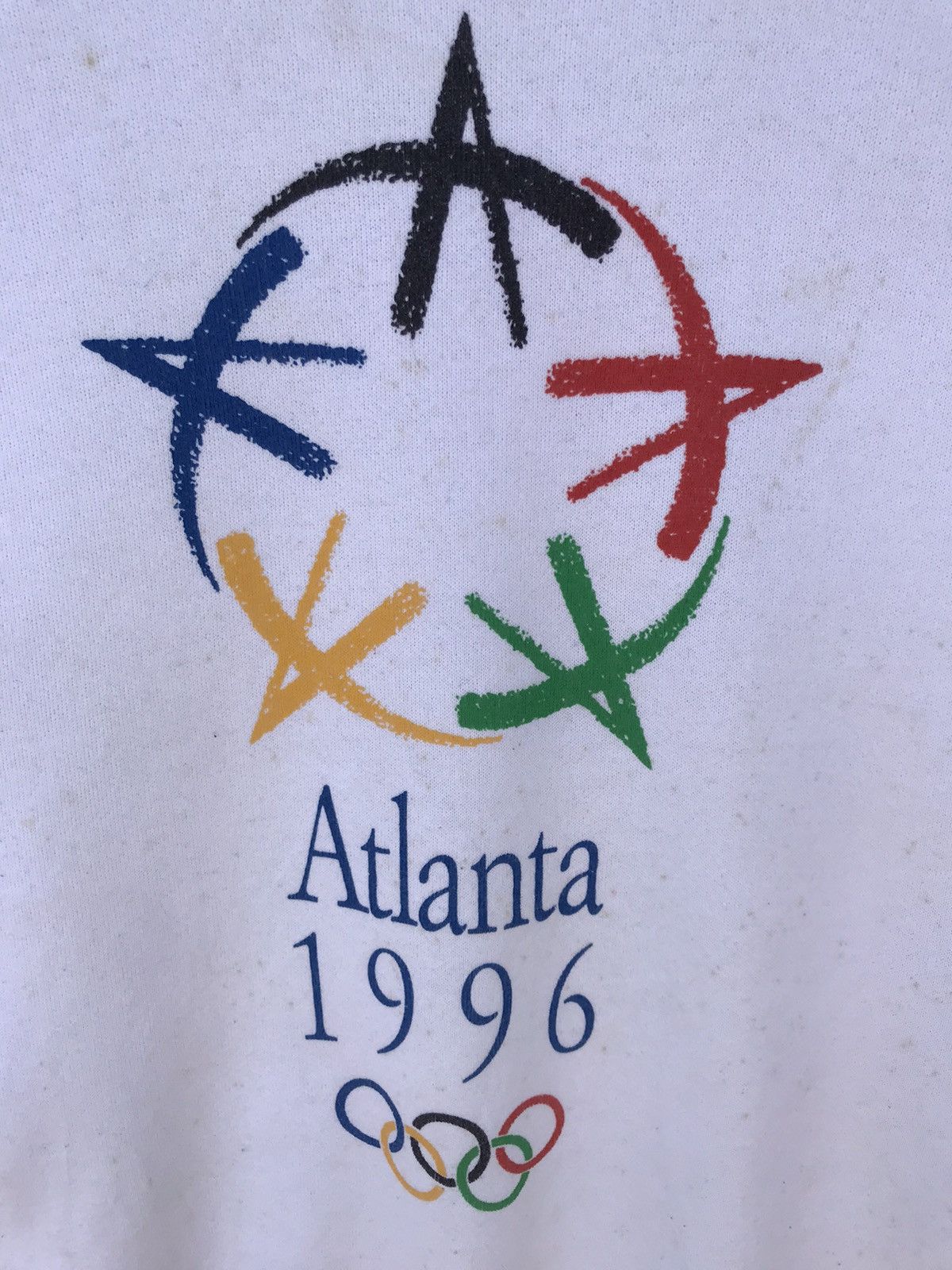 USA Olympics × Vintage Vintage 90s Oneita Olympics Atlanta Sweatshirt Size US L / EU 52-54 / 3 - 3 Thumbnail