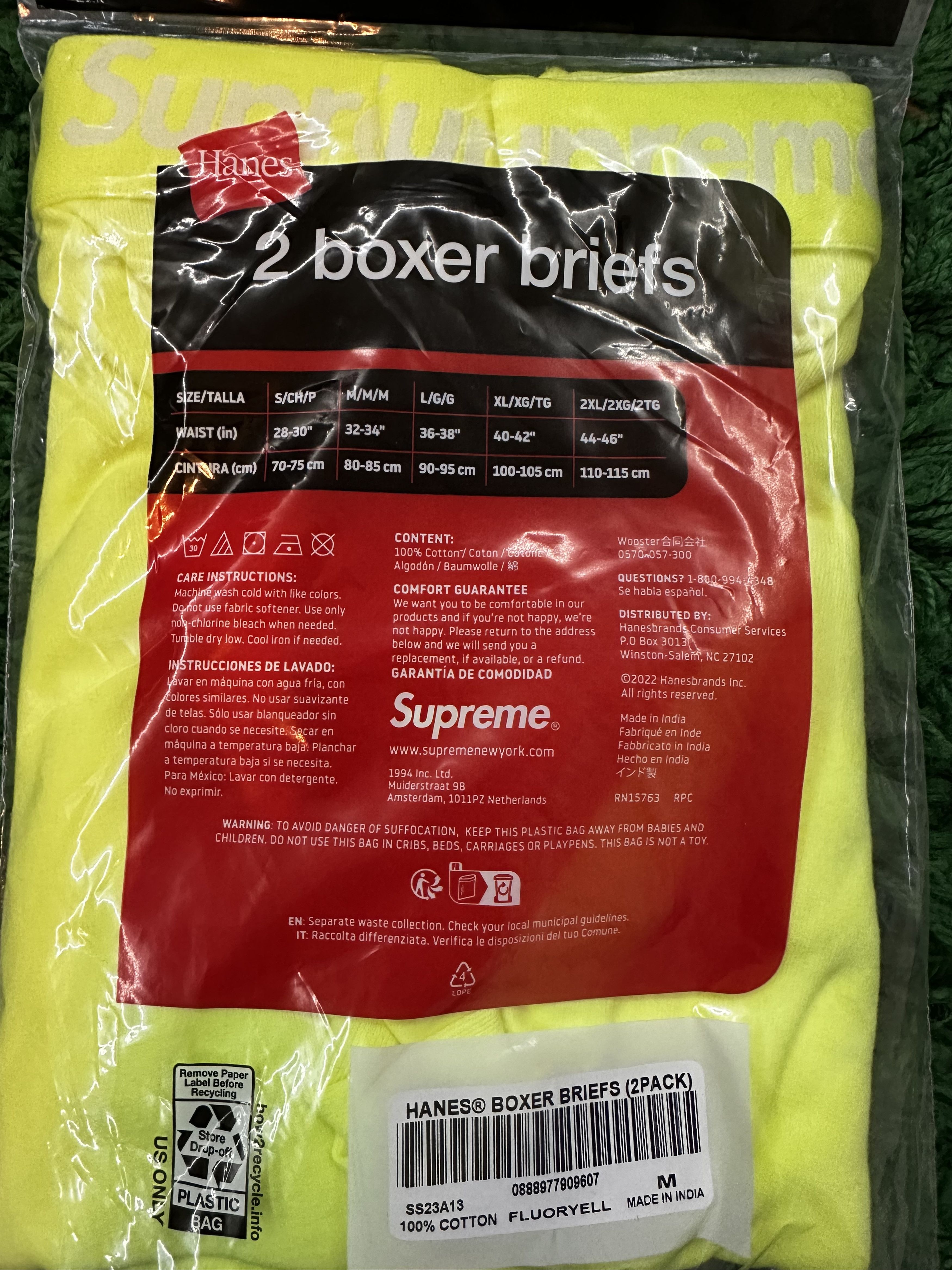 Hanes × Supreme Boxer Briefs (2 Pack)(Medium) Size ONE SIZE - 4 Thumbnail