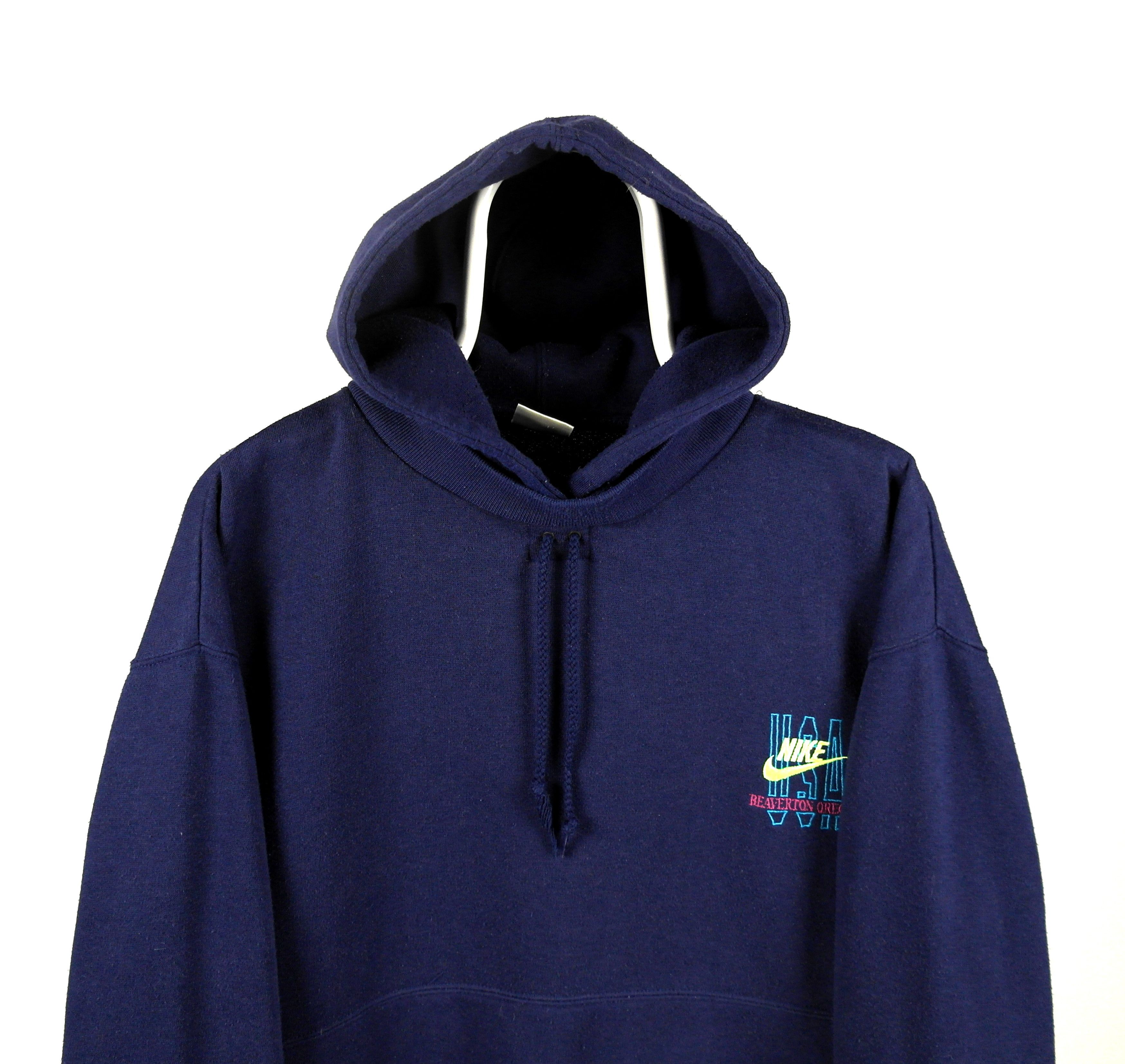 Nike Vintage Nike Beaverton Oregon Hoodie Men's L Dark Blue Size US L / EU 52-54 / 3 - 2 Thumbnail