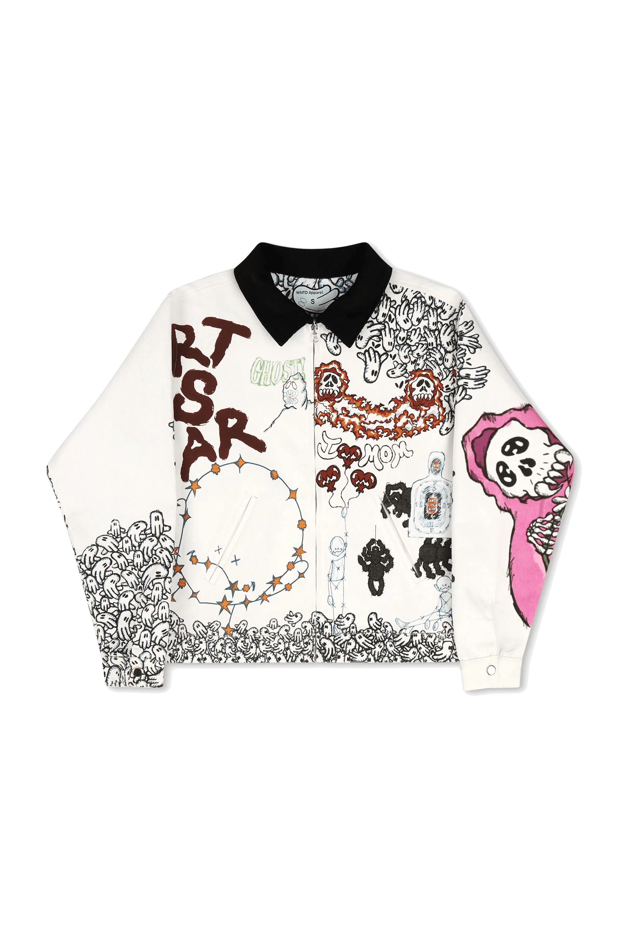 image of Hype Art Jacket in White, Men's (Size Medium)