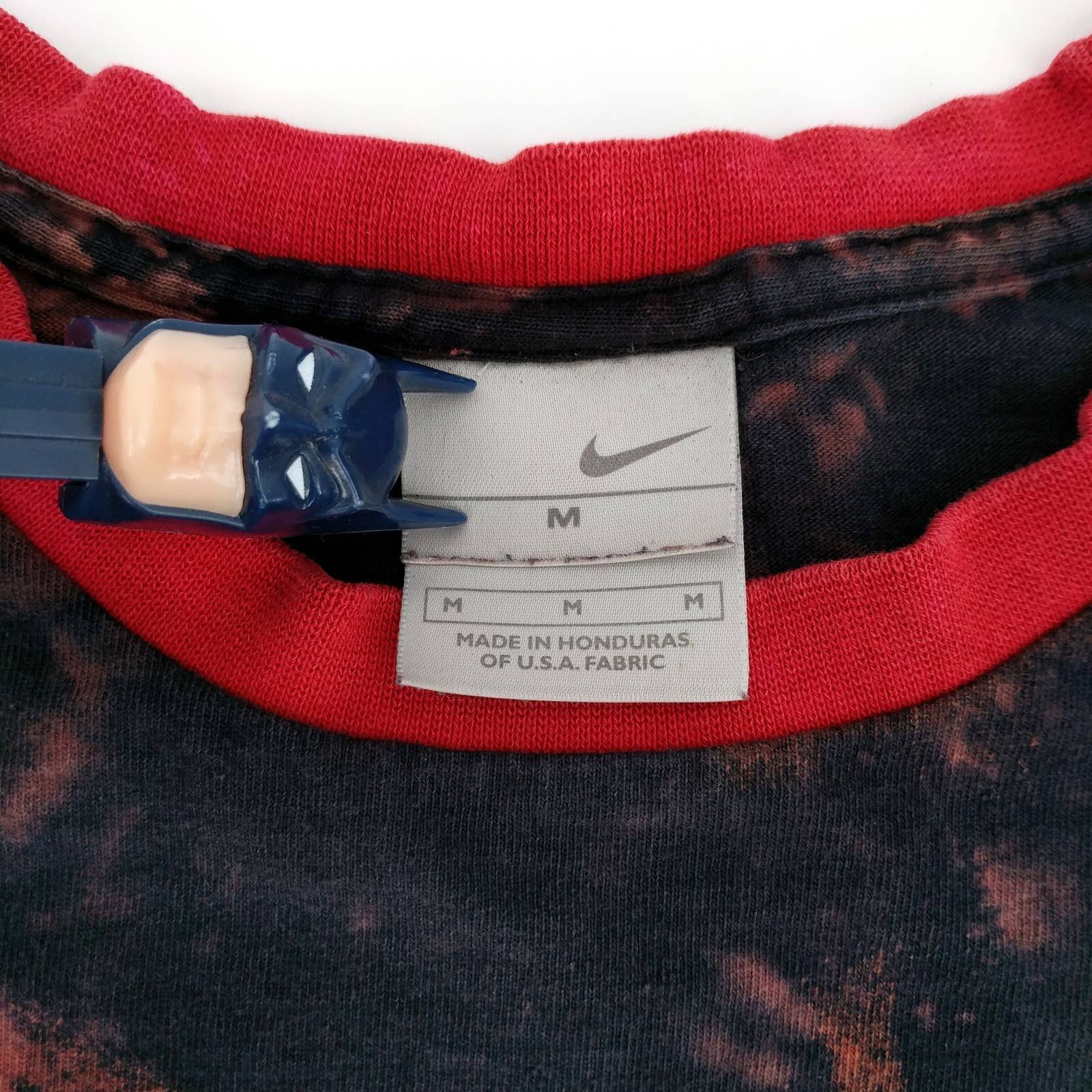 Nike × Vintage Vintage NIKE 90s Custom Bleached Tie Dye Ringer T-Shirt M Size US M / EU 48-50 / 2 - 6 Thumbnail