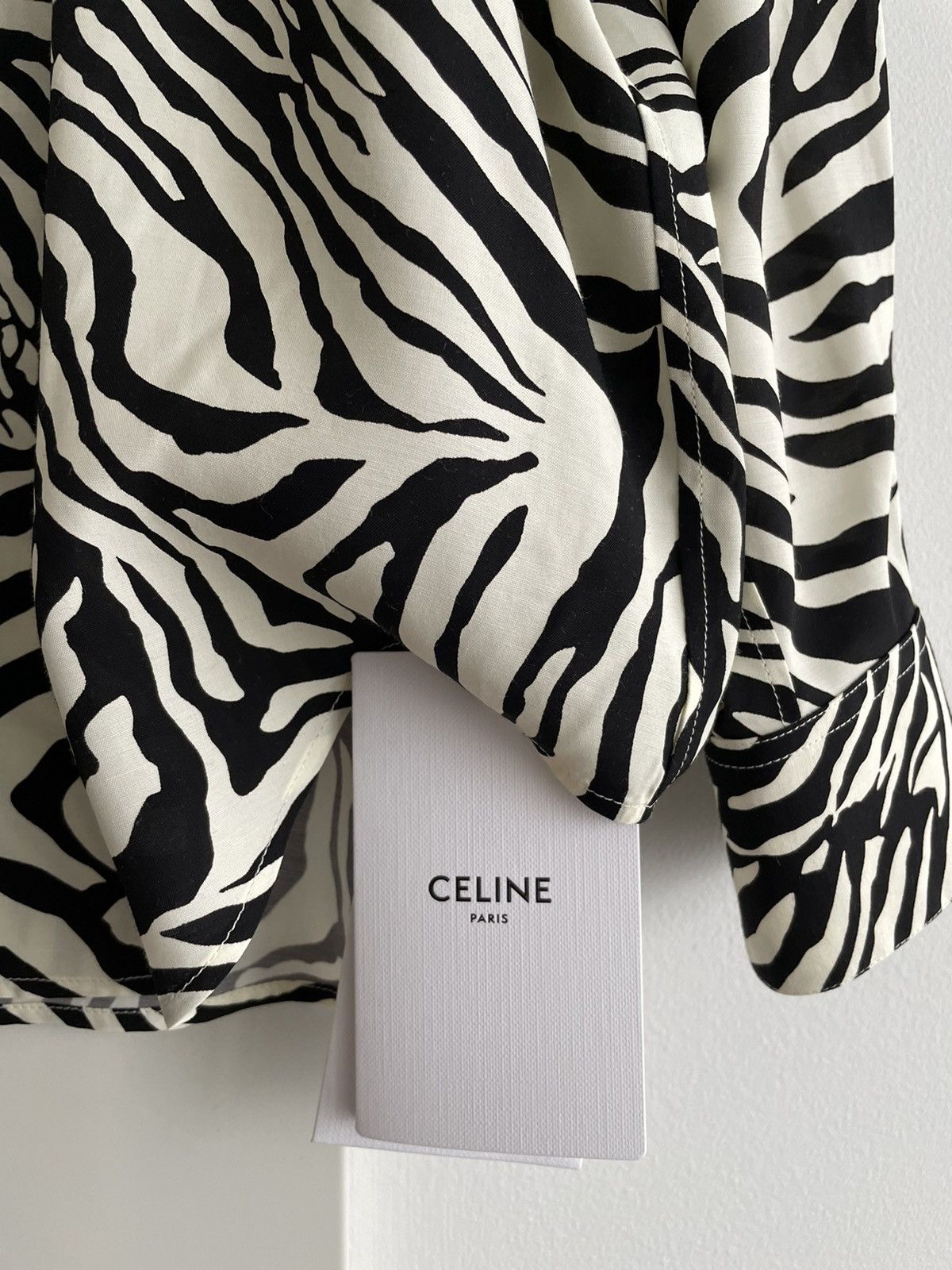 Celine × Hedi Slimane × Yves Saint Laurent $1k+ Limited Runway 2019 FW Hedi Slimane Runway Zebra Shirt Size US M / EU 48-50 / 2 - 6 Thumbnail