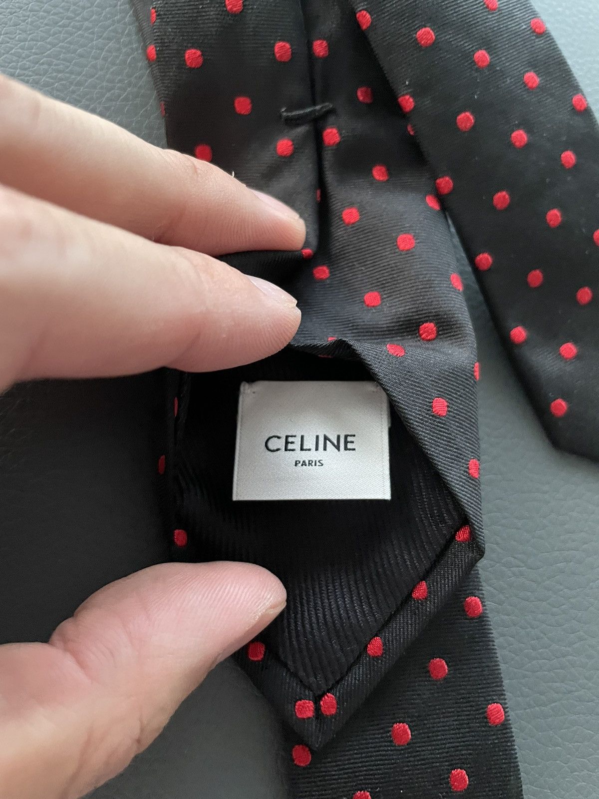 Celine × Hedi Slimane Rare Limited Edition Celine by Hedi Slimane Runway Silk Tie Size ONE SIZE - 13 Thumbnail