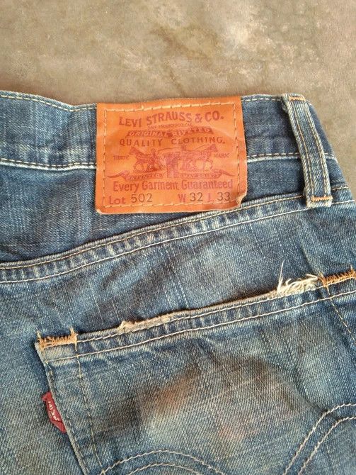 Levi's Vintage Levi's Jeans 502 Rusty Wash Distressed Denim 31x30 Size US 31 - 3 Thumbnail