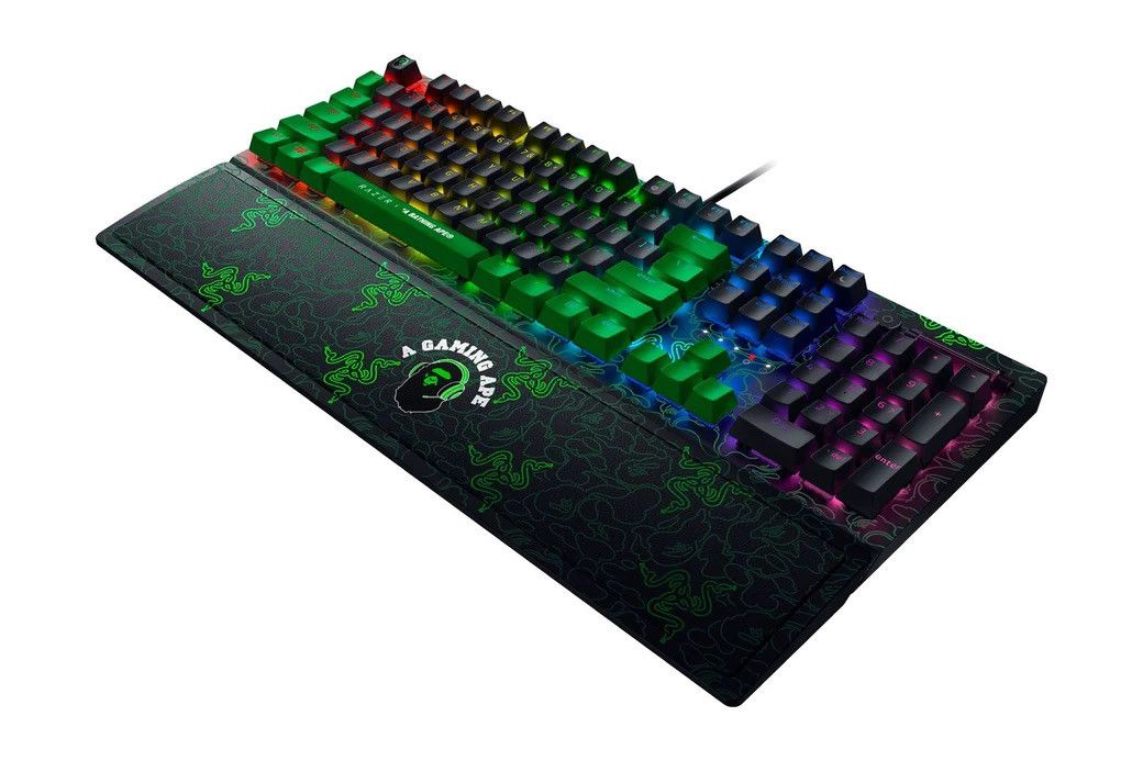 Bape Bape Razer Neon Camo Blackwidow V3 Size ONE SIZE - 4 Thumbnail