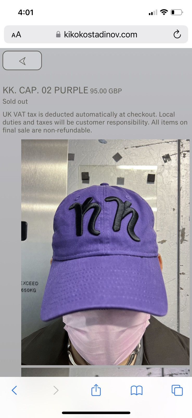 帽子 KIKO KOSTADINOV KK.CAP.02 Kiko Kostadinov × New Era Kiko Kostadinov x New Era KK. Cap