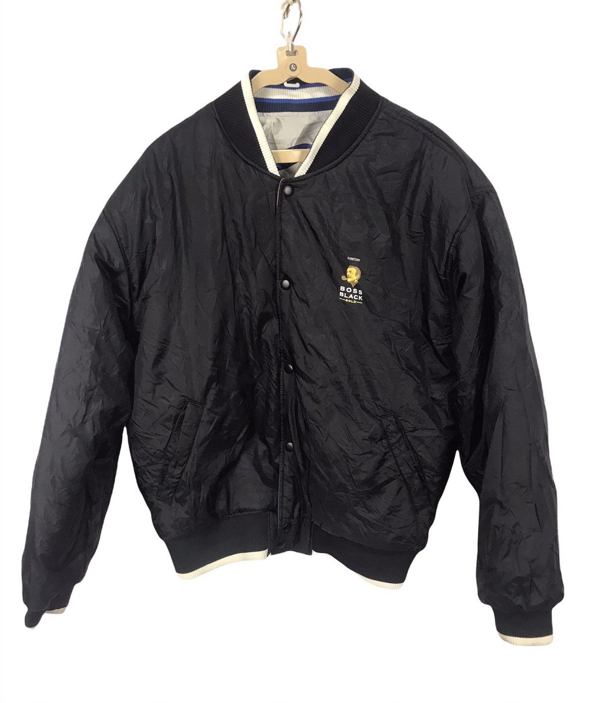 Japanese Brand Suntory coffee boss reversible bombers snap button jacket Size US L / EU 52-54 / 3 - 9 Thumbnail