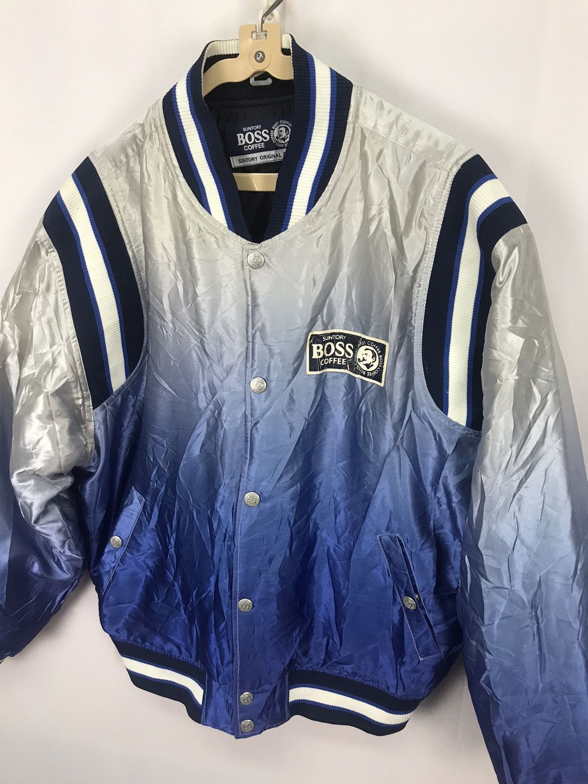 Japanese Brand Suntory coffee boss reversible bombers snap button jacket Size US L / EU 52-54 / 3 - 4 Thumbnail