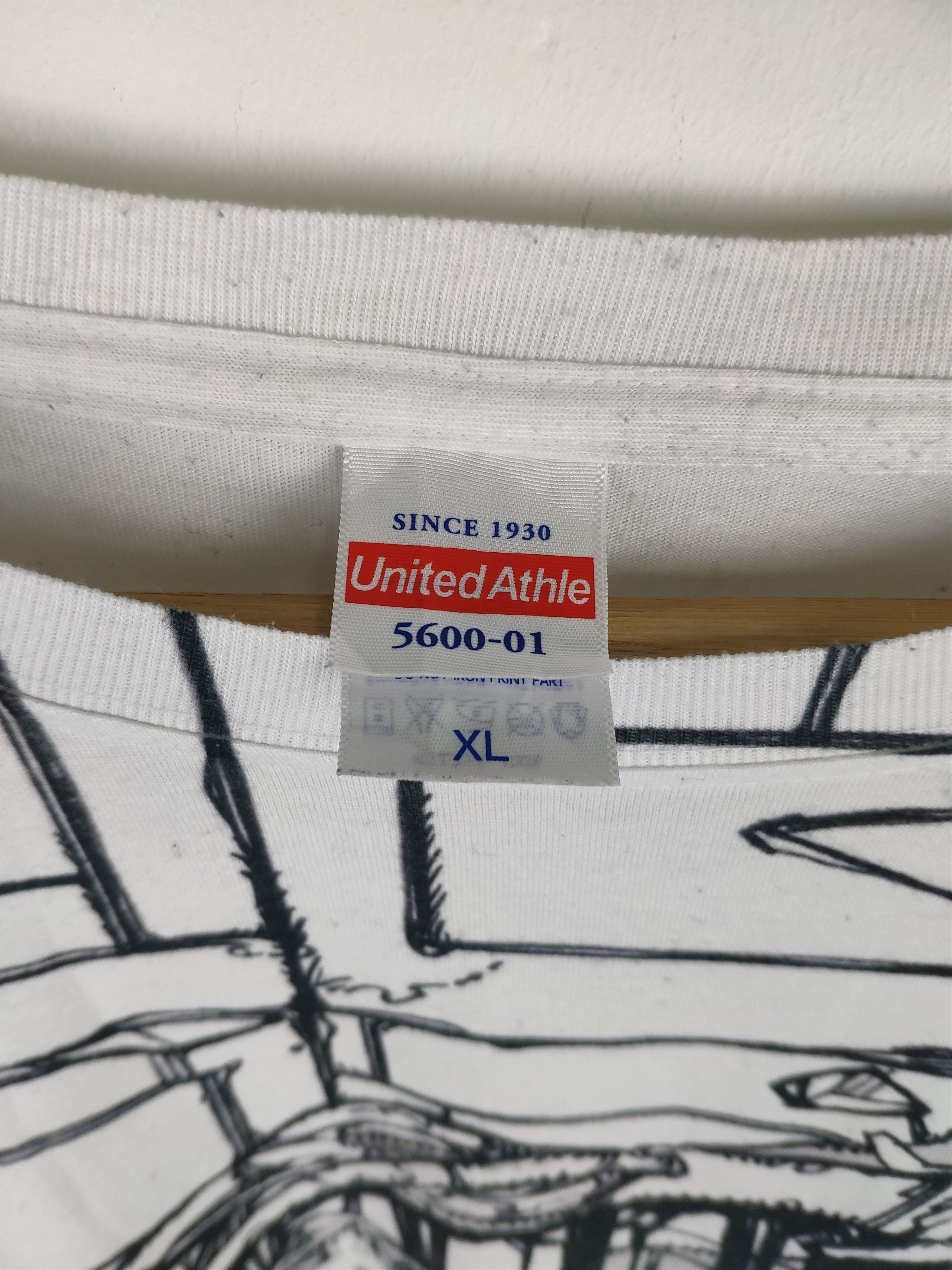 Japanese Brand × Vintage Steal 💥 Vintage T Shirt Art Motif United Athle Size US L / EU 52-54 / 3 - 3 Thumbnail