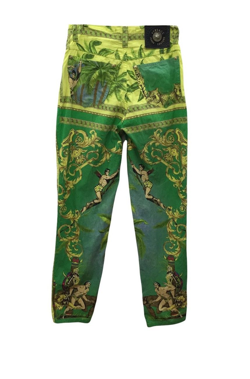 Versace × Versace Jeans Couture 90s Versace Tarzan and jane pants Size US 29 - 3 Thumbnail