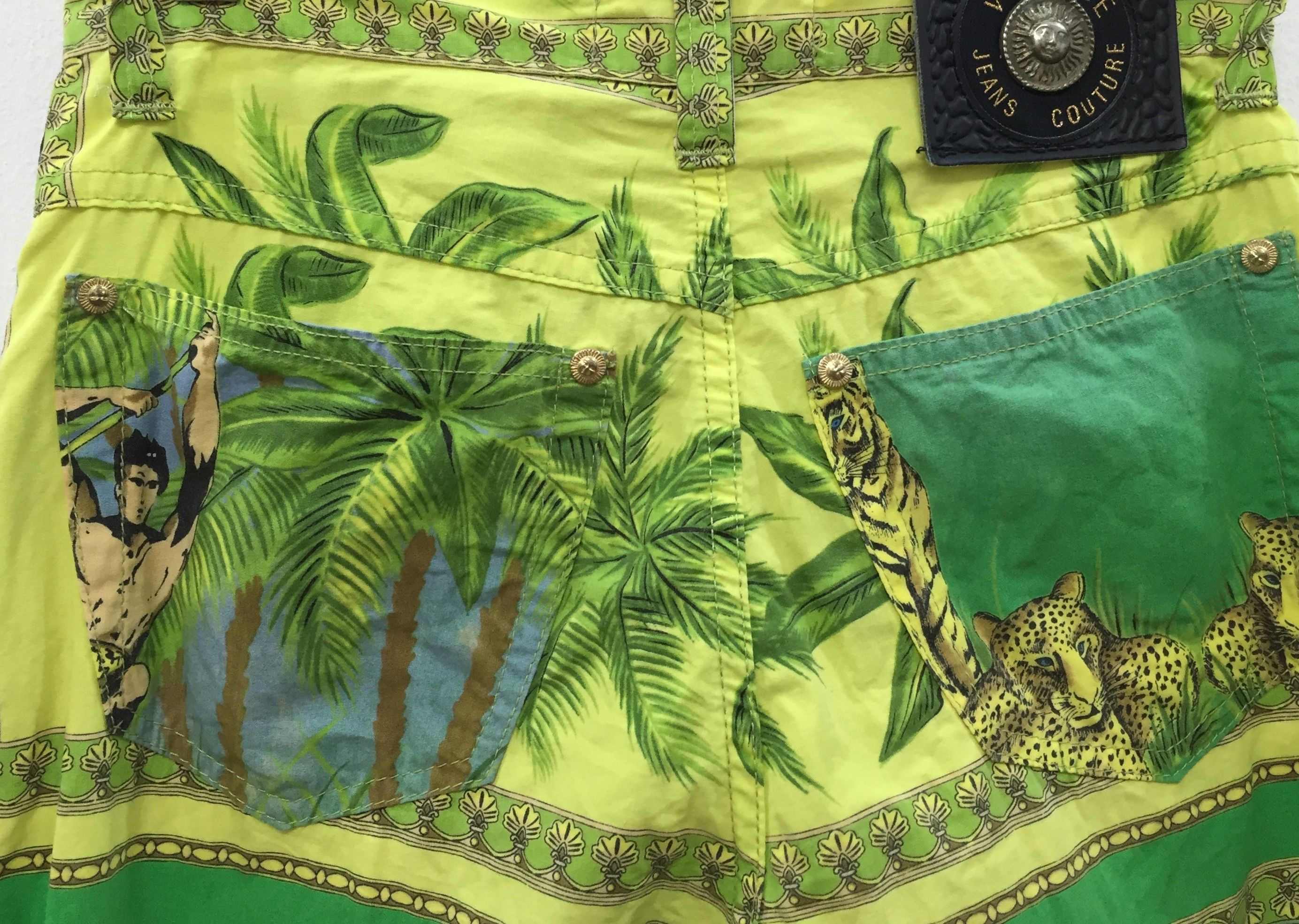 Versace × Versace Jeans Couture 90s Versace Tarzan and jane pants Size US 29 - 4 Thumbnail