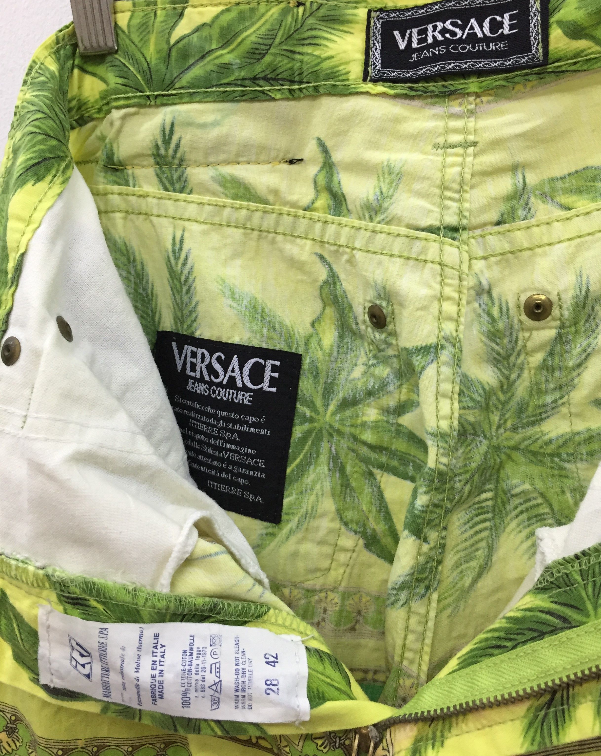 Versace × Versace Jeans Couture 90s Versace Tarzan and jane pants Size US 29 - 8 Thumbnail