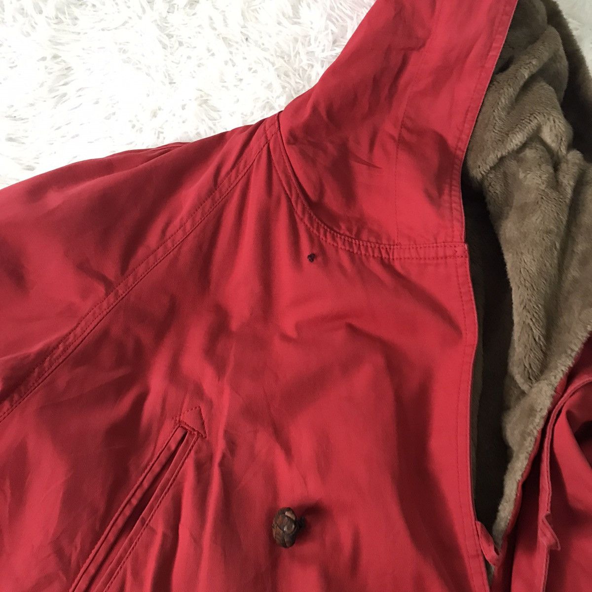 Issey Miyake Rare Vtg IS Issey Miyake Jacket Hooded Fleece Fur Like Inner Size US M / EU 48-50 / 2 - 14 Thumbnail