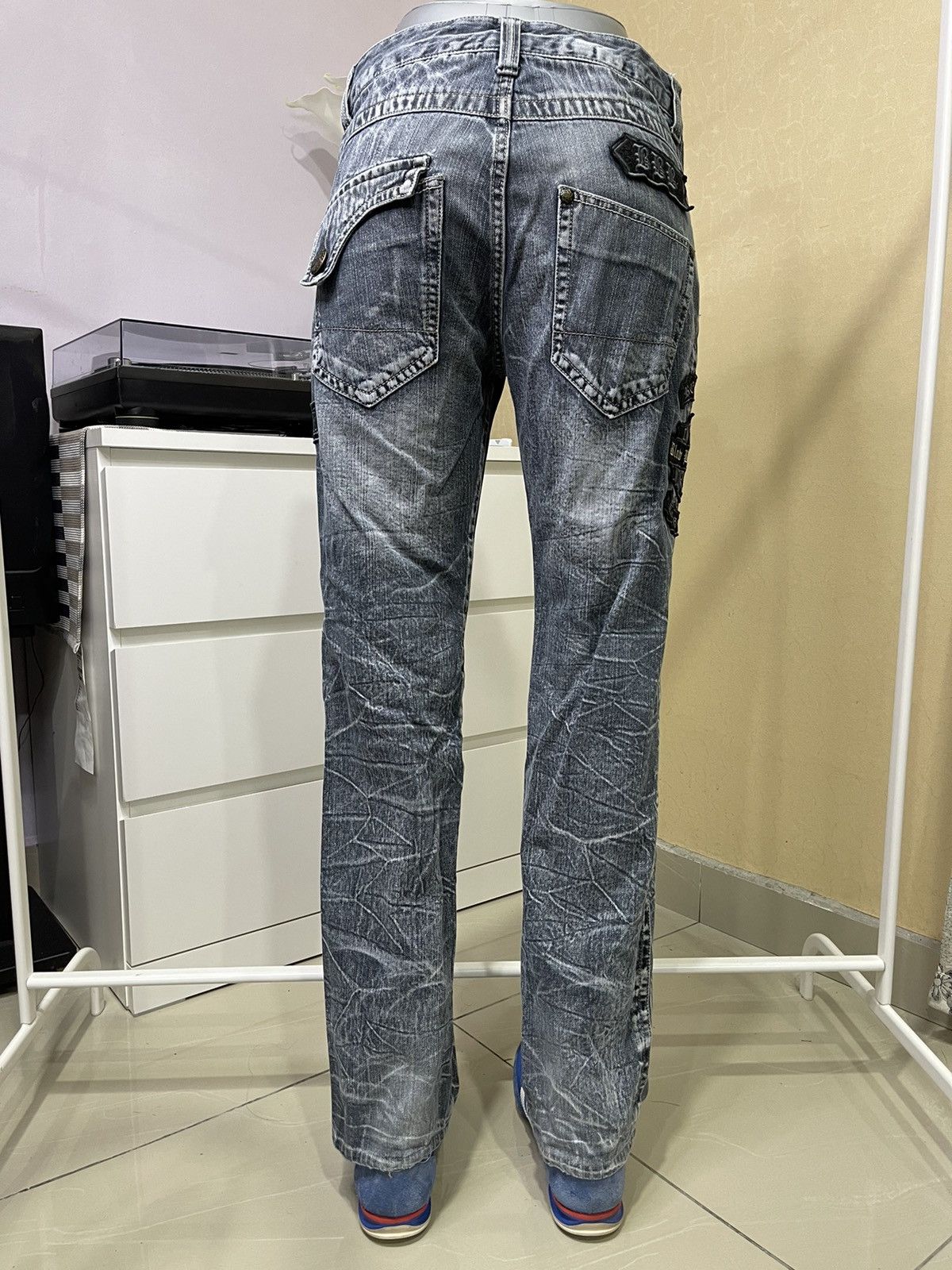 Japanese Brand × Vintage Special Design🔥Vintage Blow By Blue(BBB)Patches Logo Jeans Size US 31 - 16 Thumbnail