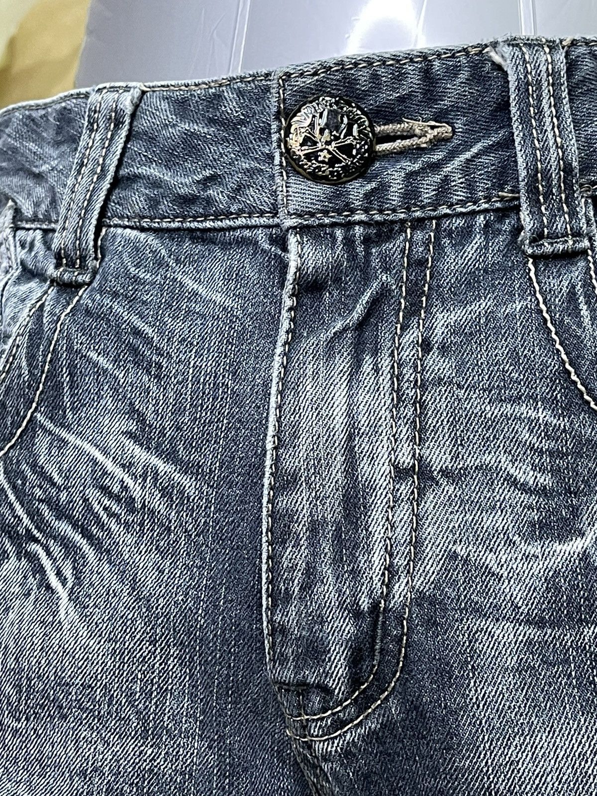 Japanese Brand × Vintage Special Design🔥Vintage Blow By Blue(BBB)Patches Logo Jeans Size US 31 - 7 Thumbnail