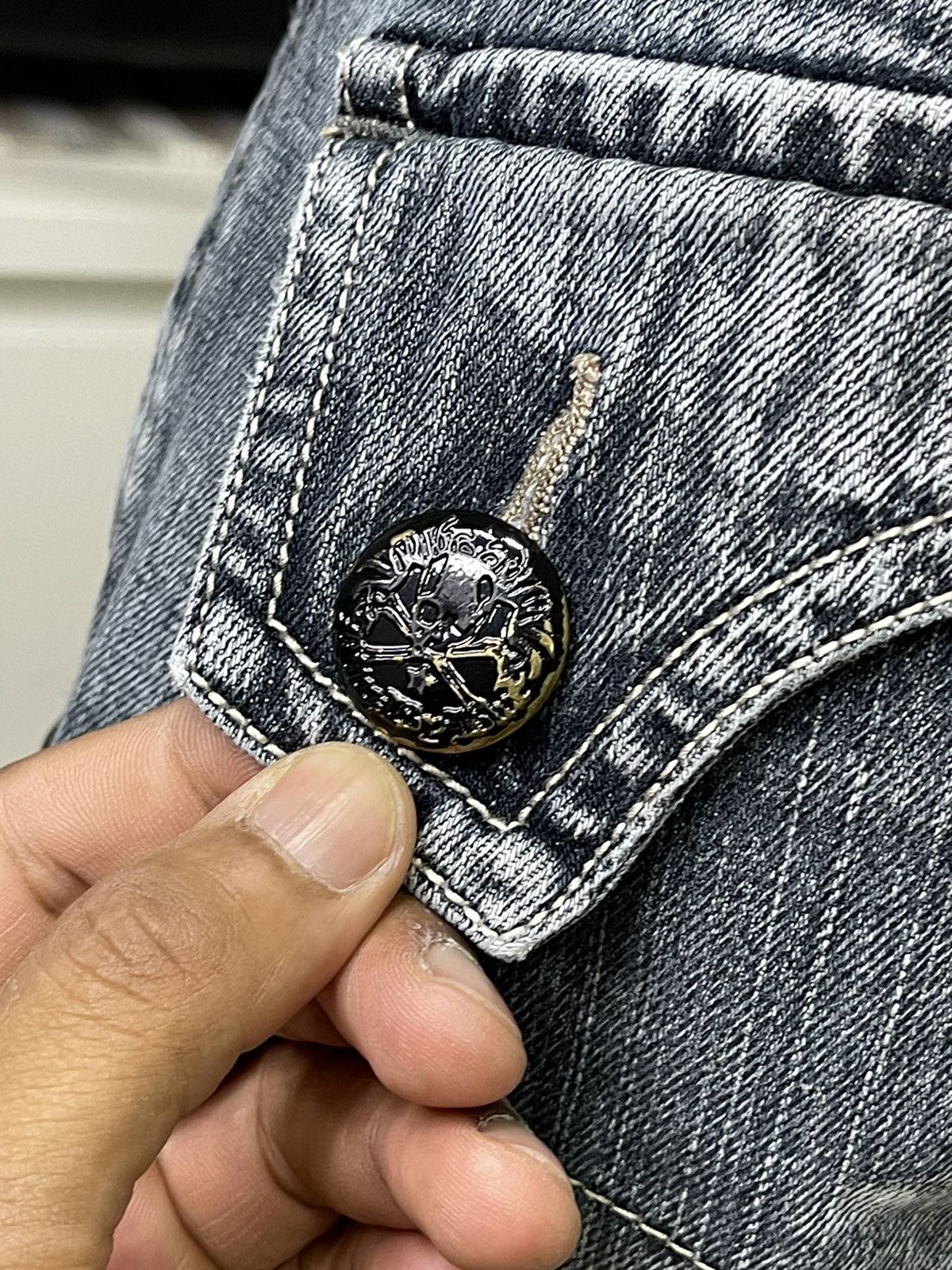 Japanese Brand × Vintage Special Design🔥Vintage Blow By Blue(BBB)Patches Logo Jeans Size US 31 - 11 Thumbnail