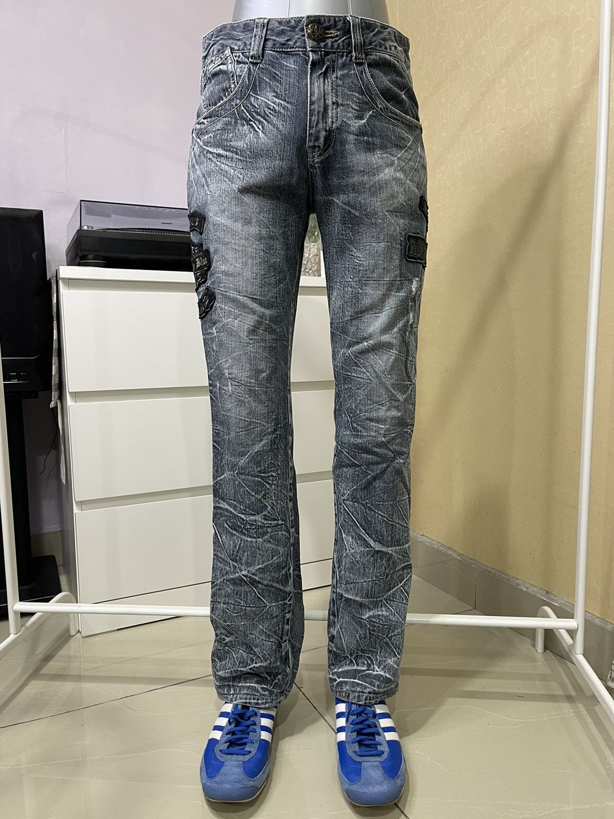 Japanese Brand × Vintage Special Design🔥Vintage Blow By Blue(BBB)Patches Logo Jeans Size US 31 - 3 Thumbnail