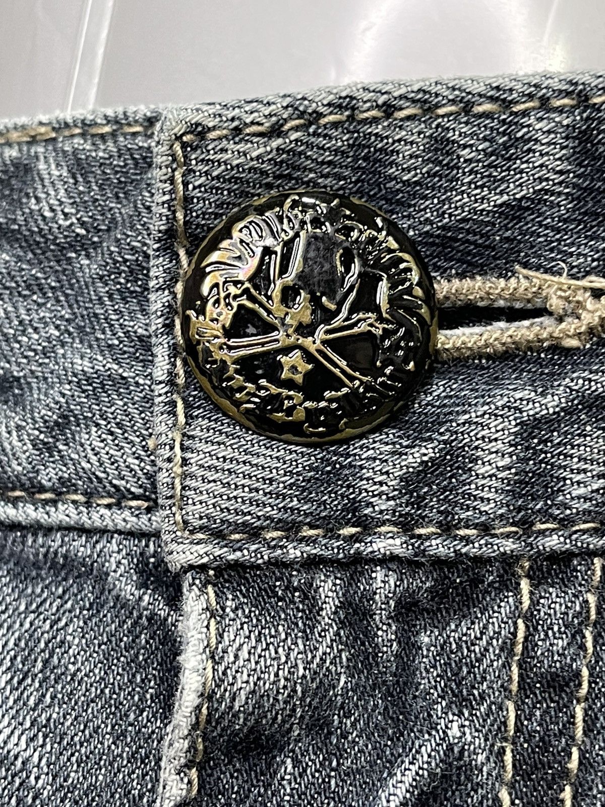 Japanese Brand × Vintage Special Design🔥Vintage Blow By Blue(BBB)Patches Logo Jeans Size US 31 - 8 Thumbnail