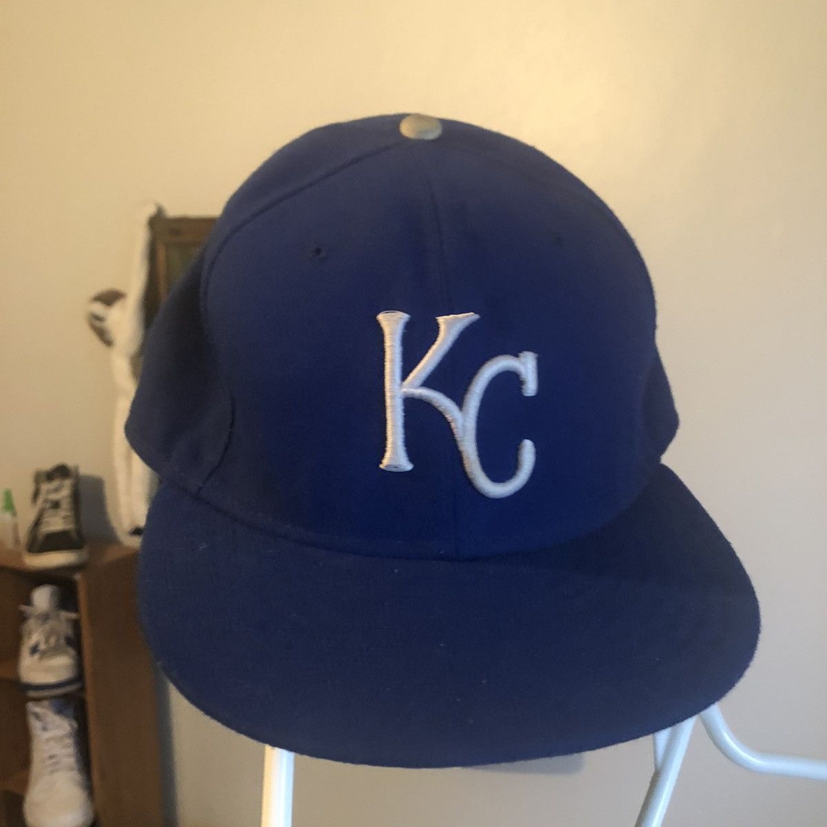 New Era Vintage MLB KC Kansas City Royals New Era Fitted Hat 7 5/8 Size ONE SIZE - 1 Thumbnail